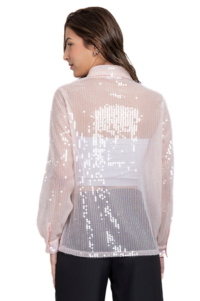 Camisa Lentejuela PALO DE ROSA