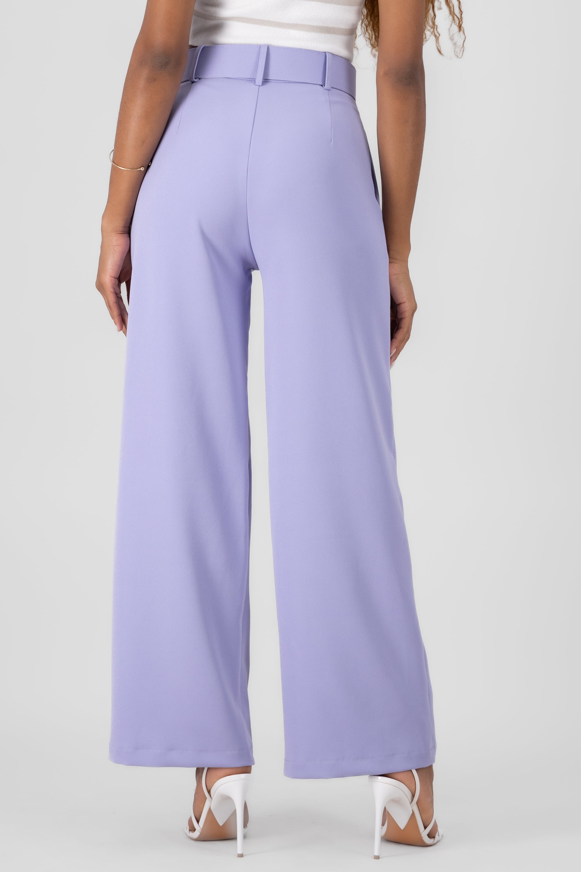 Pantalon Liso Cinturon LILA