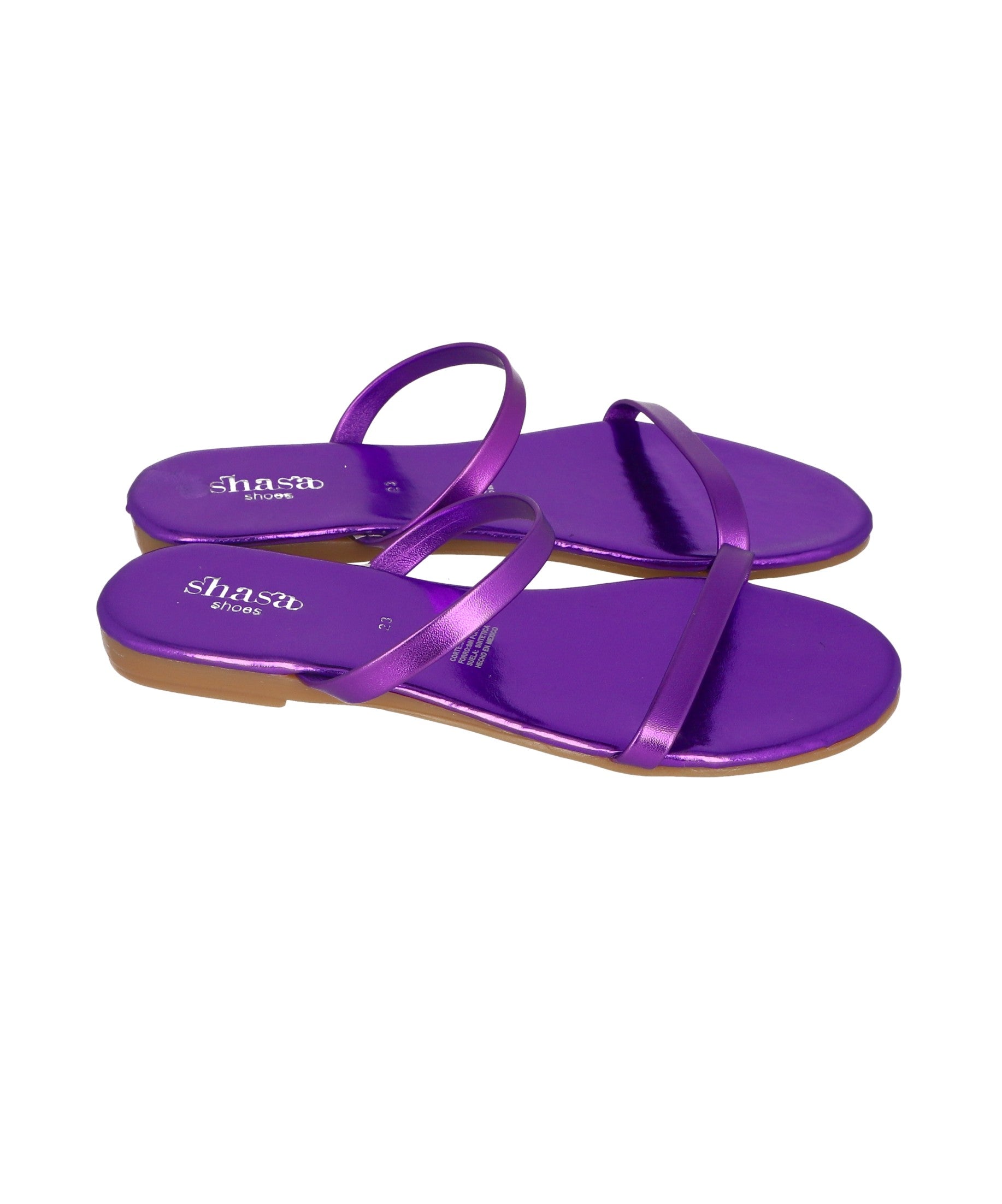 Metal strip sandal PURPLE