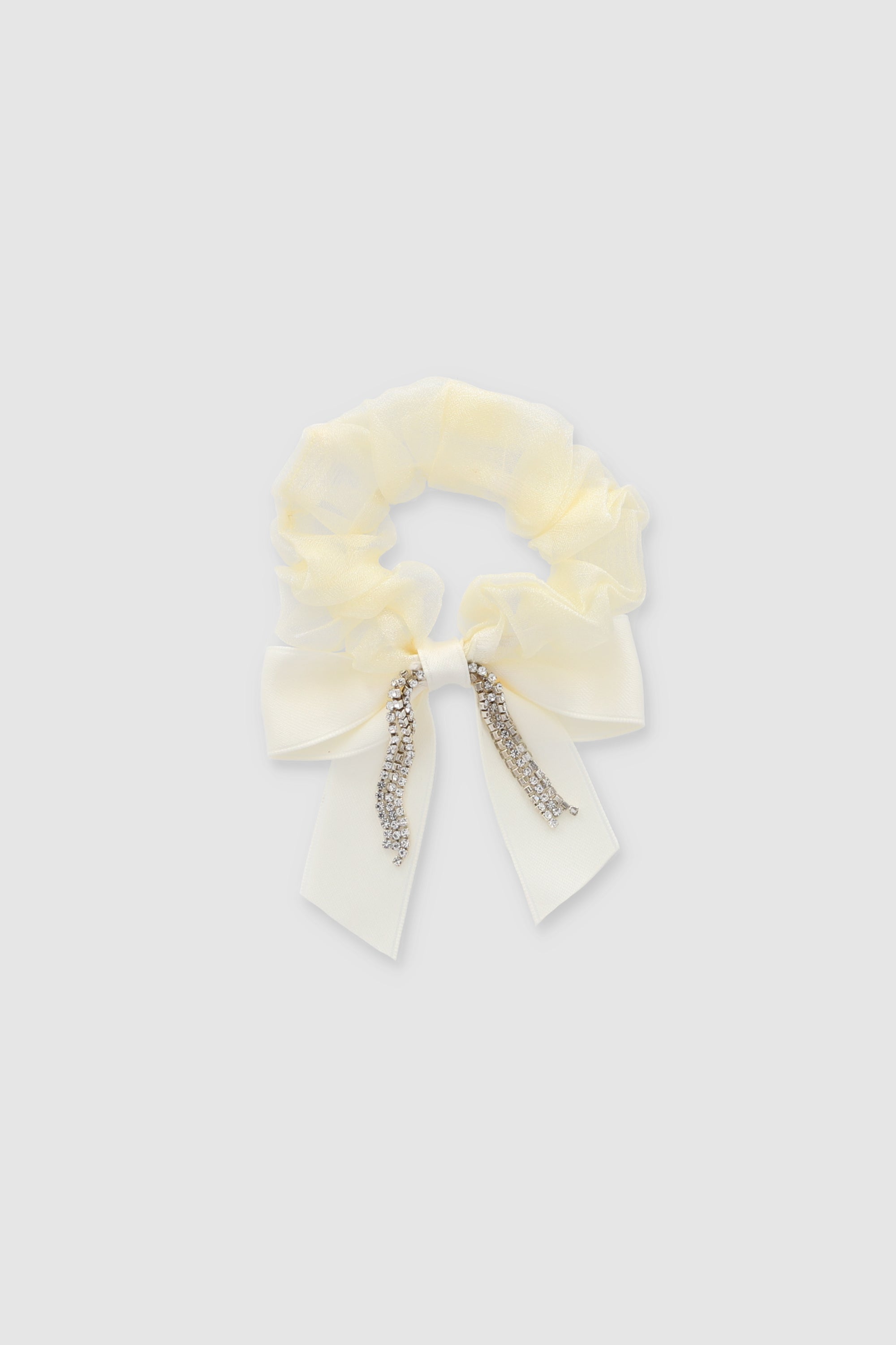 Scrunchie moño brillos BEIGE