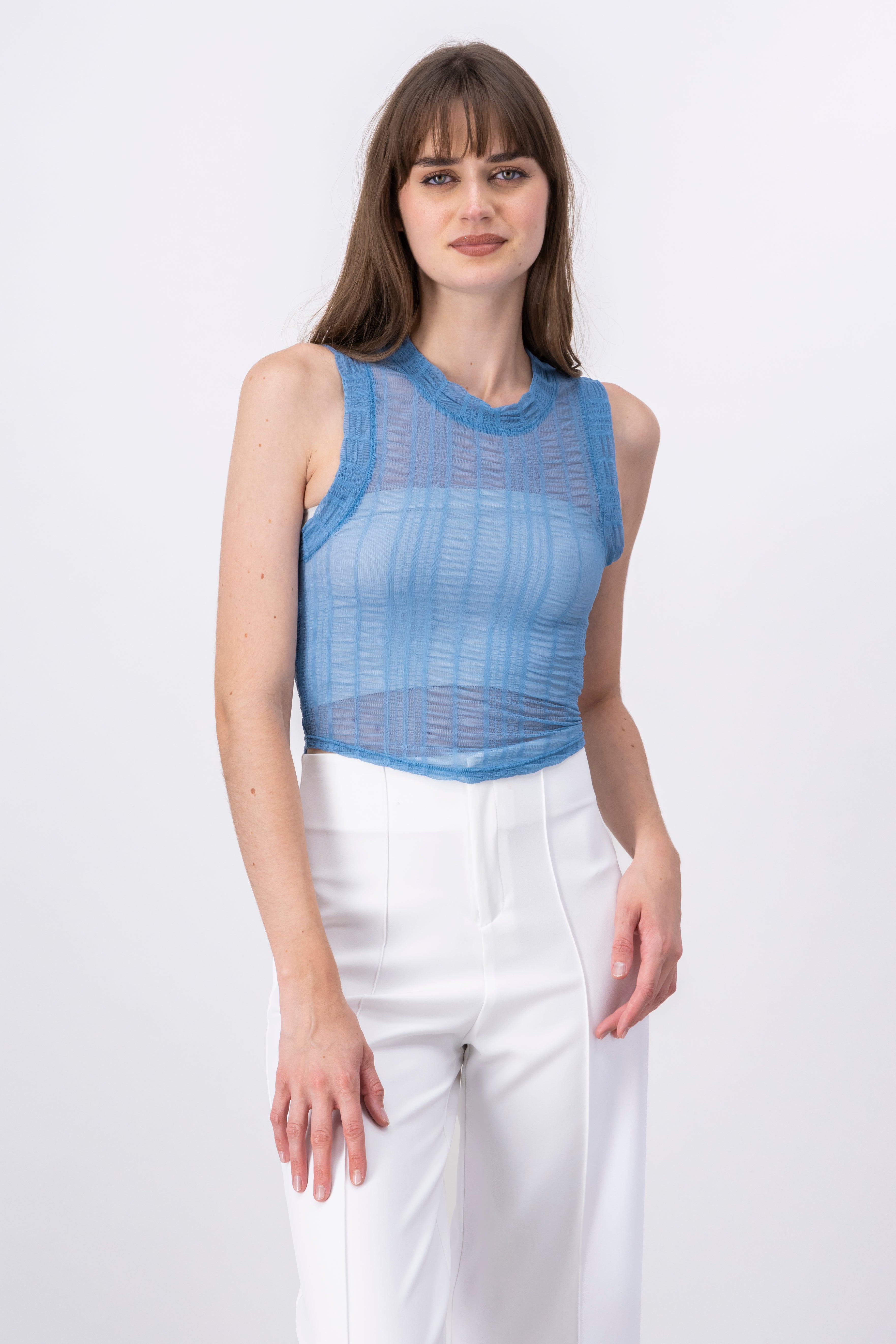 TOP MESH Frue Sky blue