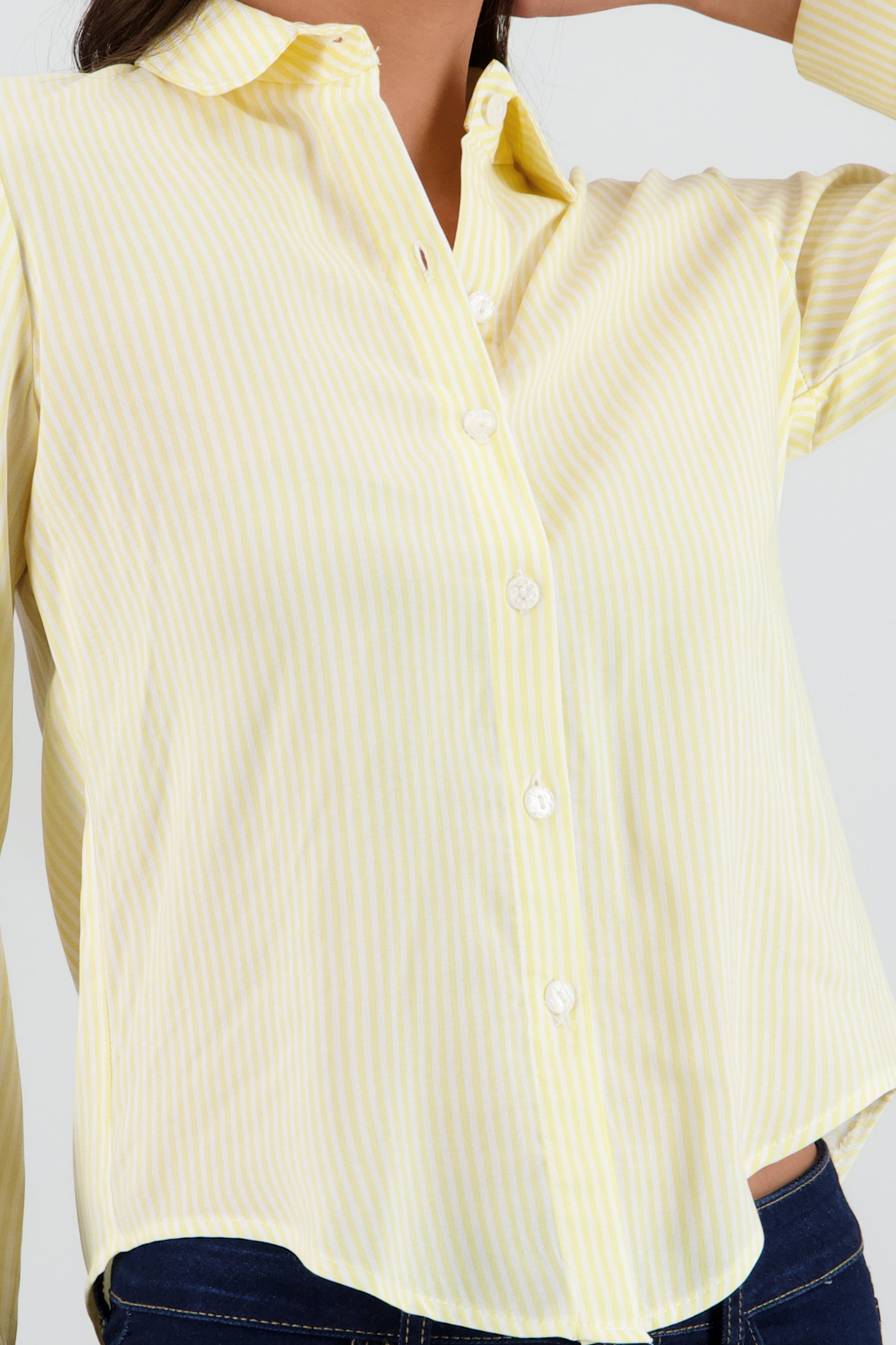 Camisa Rayas Asimétrica AMARILLO PASTEL