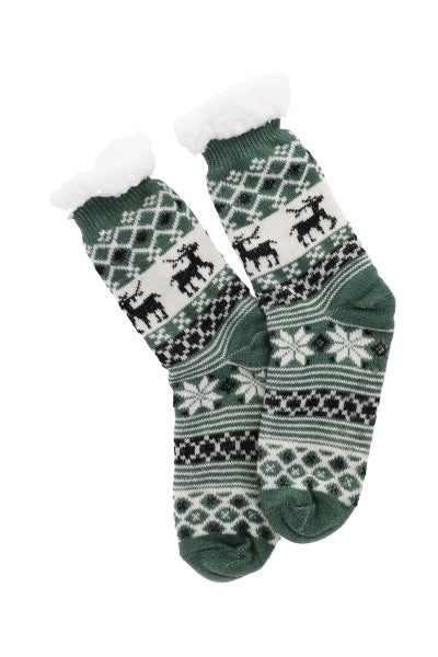 Pantucalcetas Christmas design GREEN