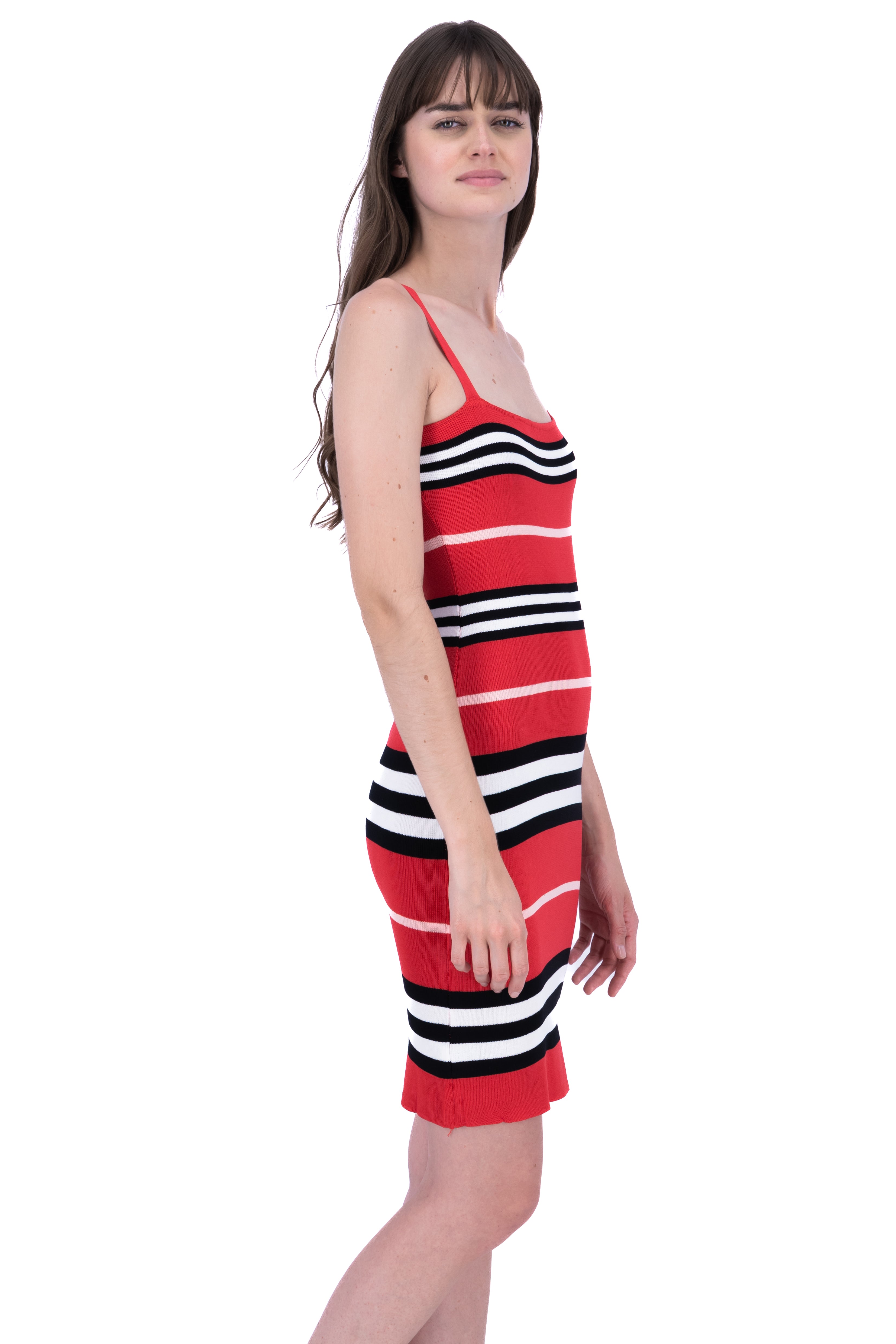 Vestido tirantes rayas ROJO COMBO