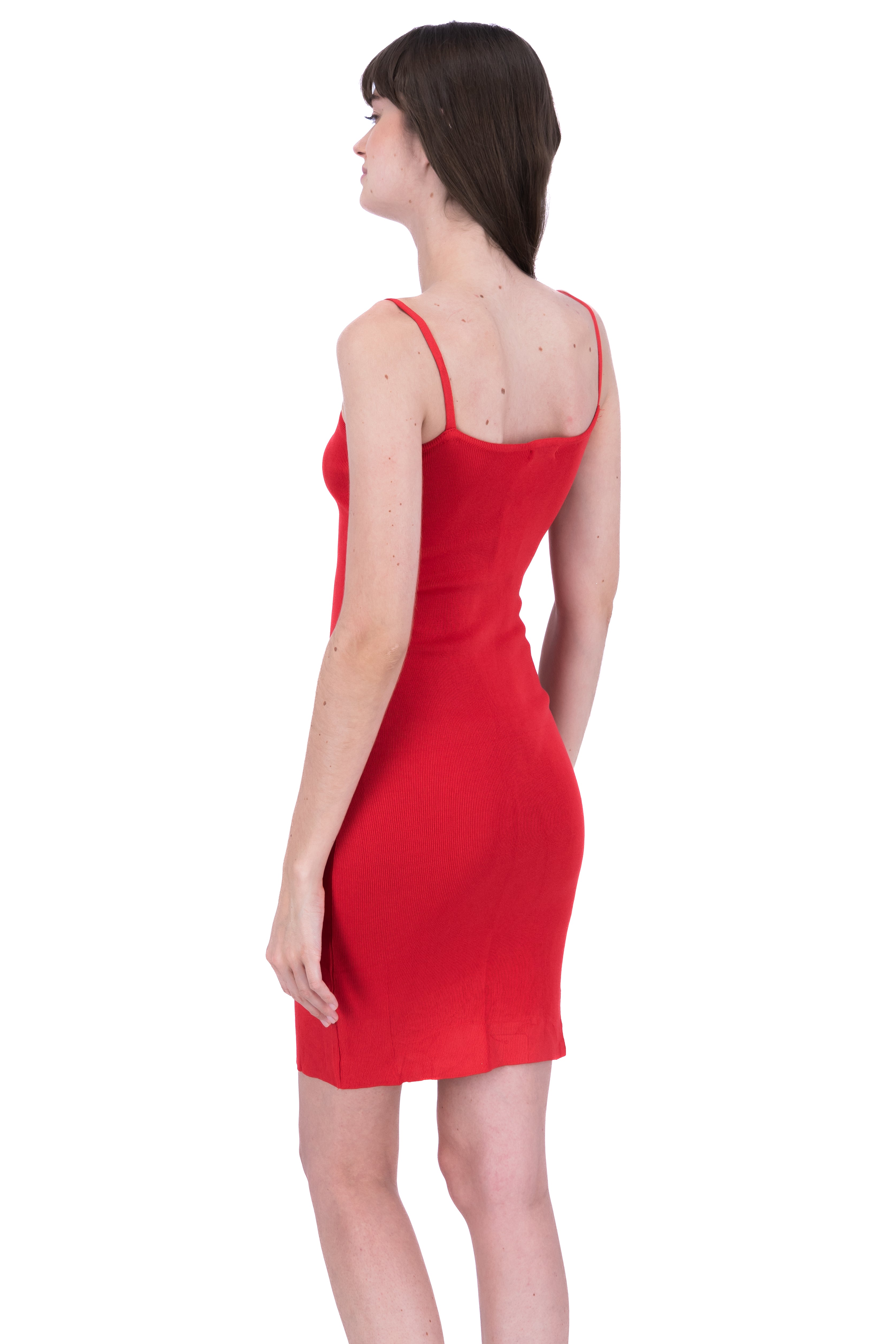 Vestido mini liso tirantes ROJO