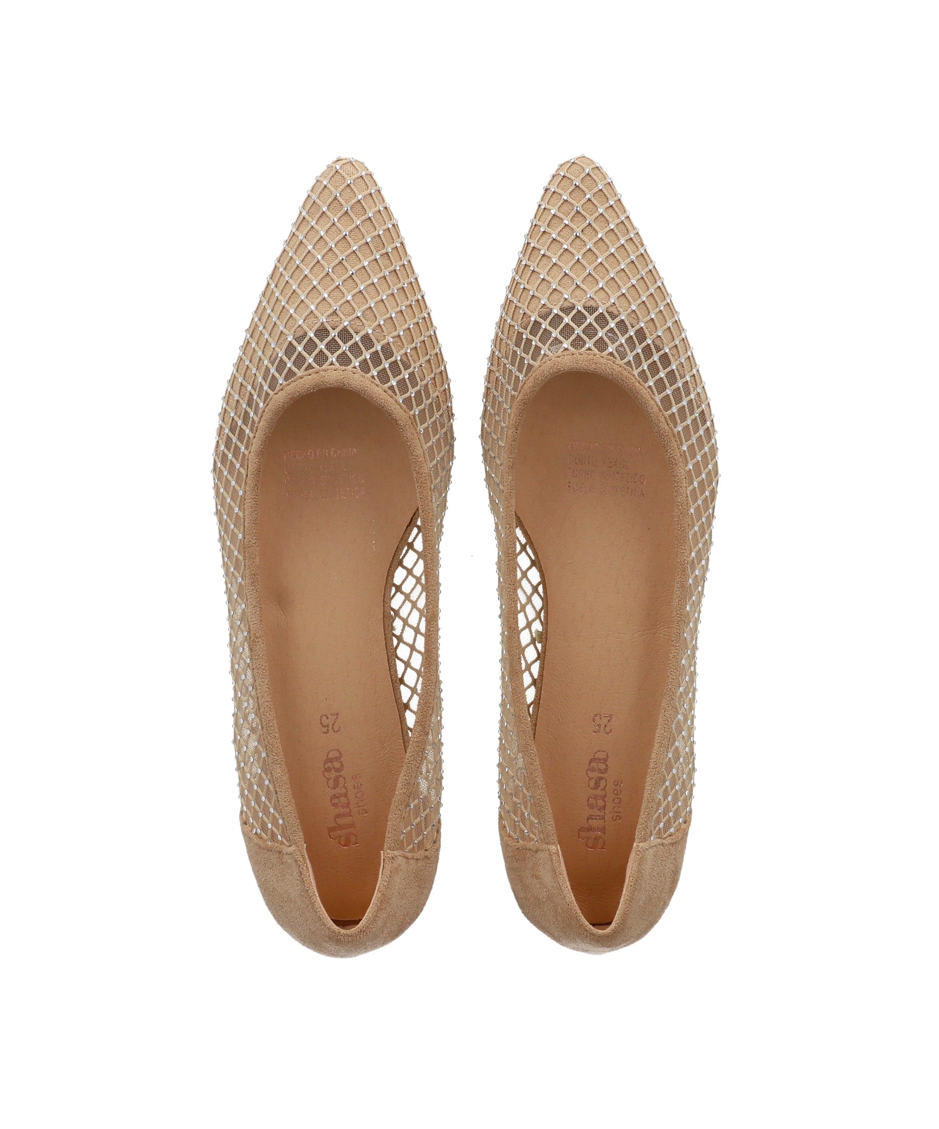 Flat puntal mesh brillos NUDE