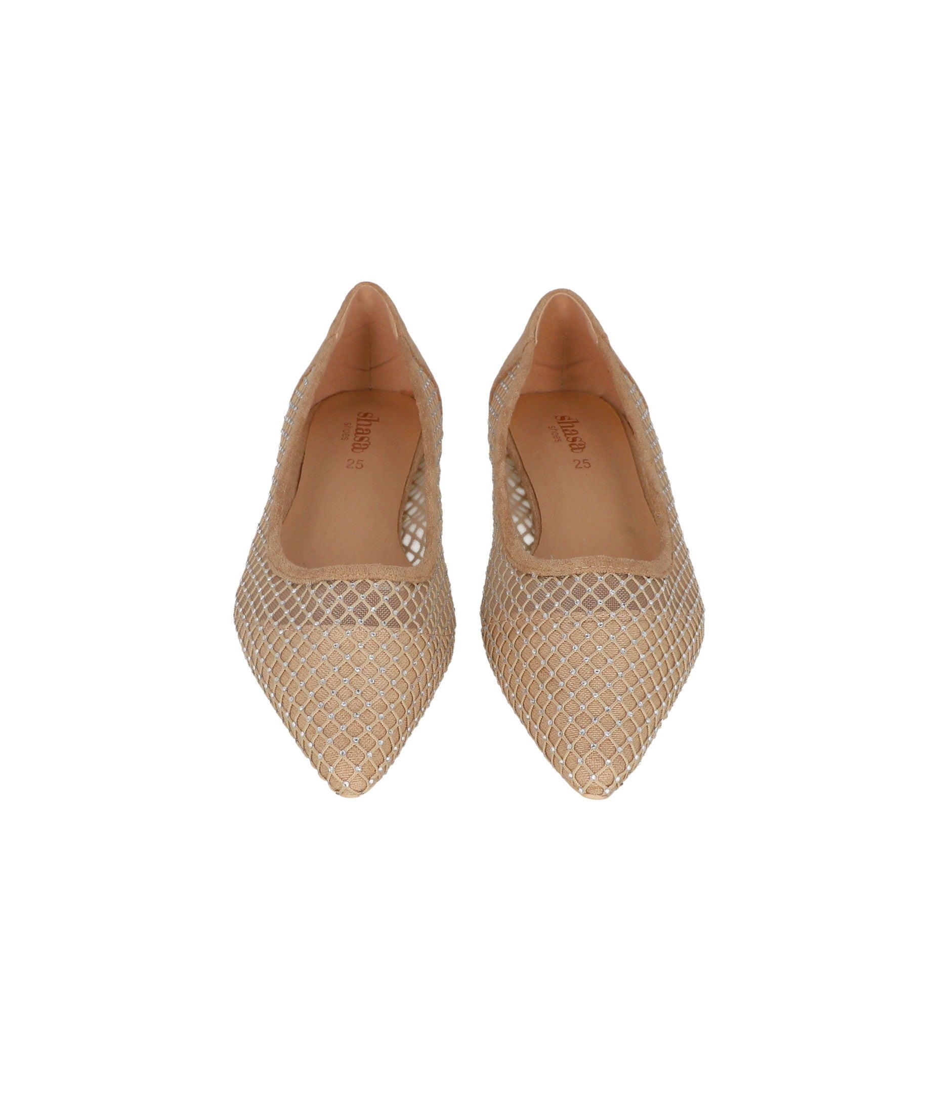 Flat puntal mesh brillos NUDE