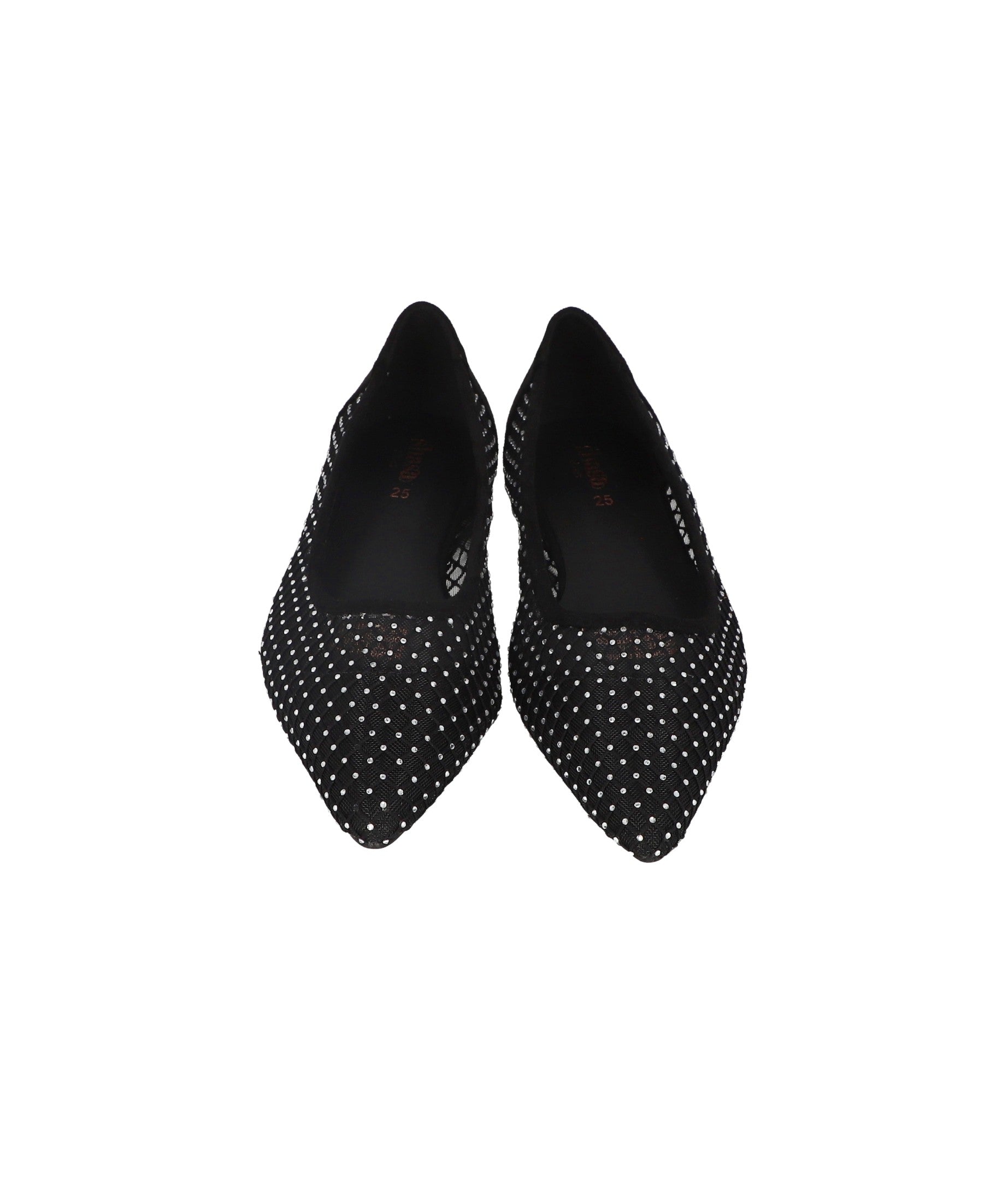 Flat puntal mesh brillos NEGRO