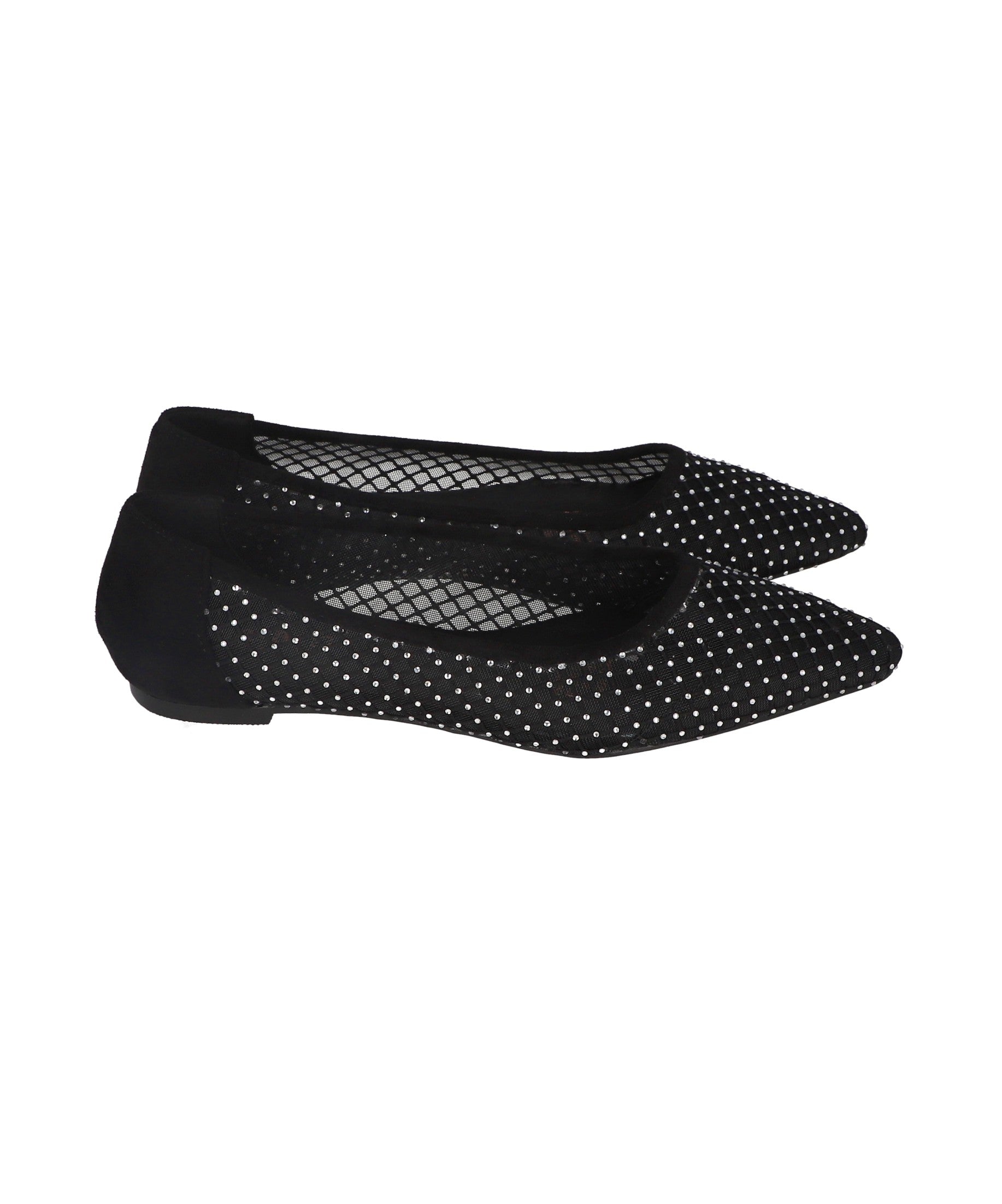 Flat puntal mesh brillos NEGRO