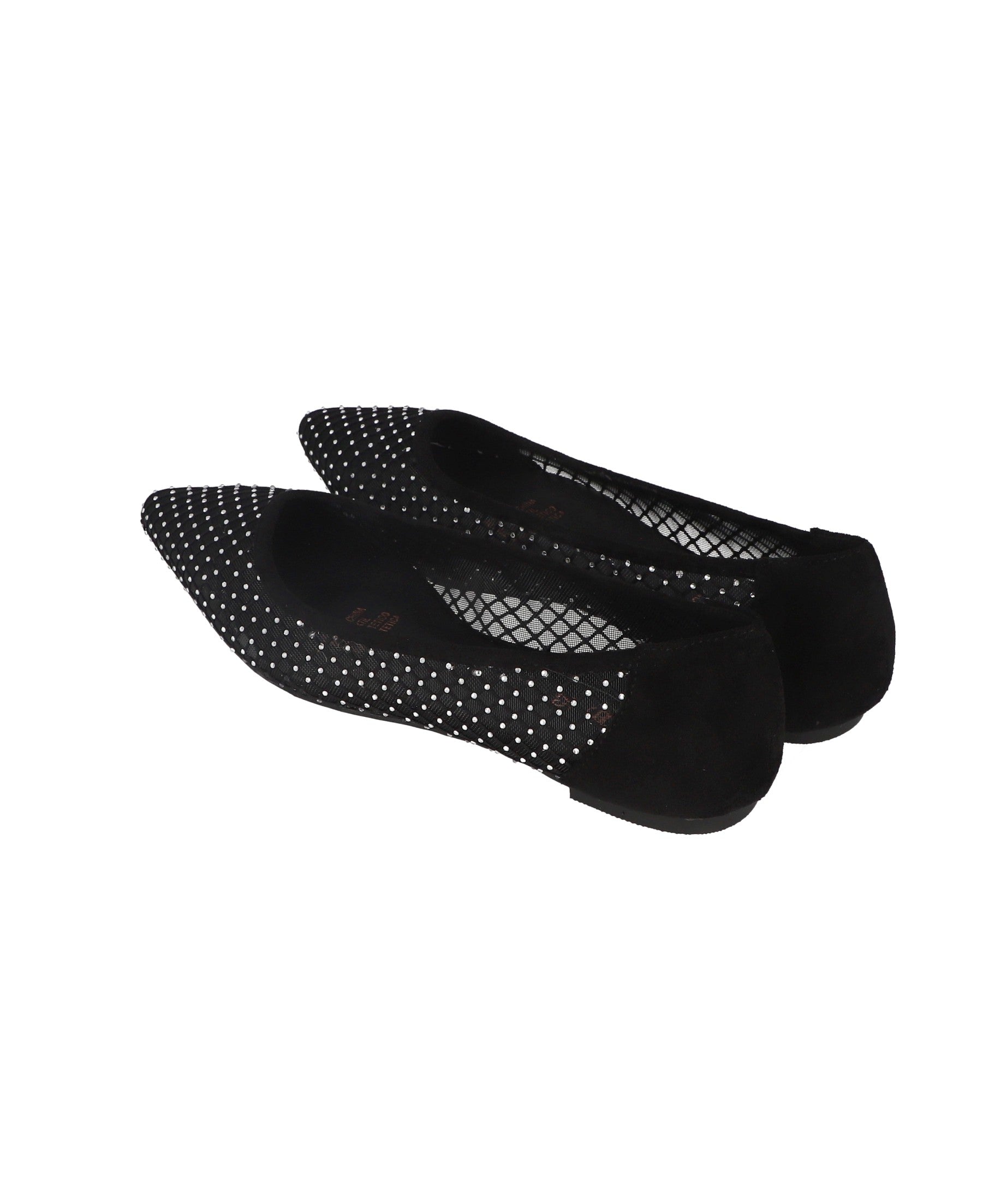 Flat puntal mesh brillos NEGRO