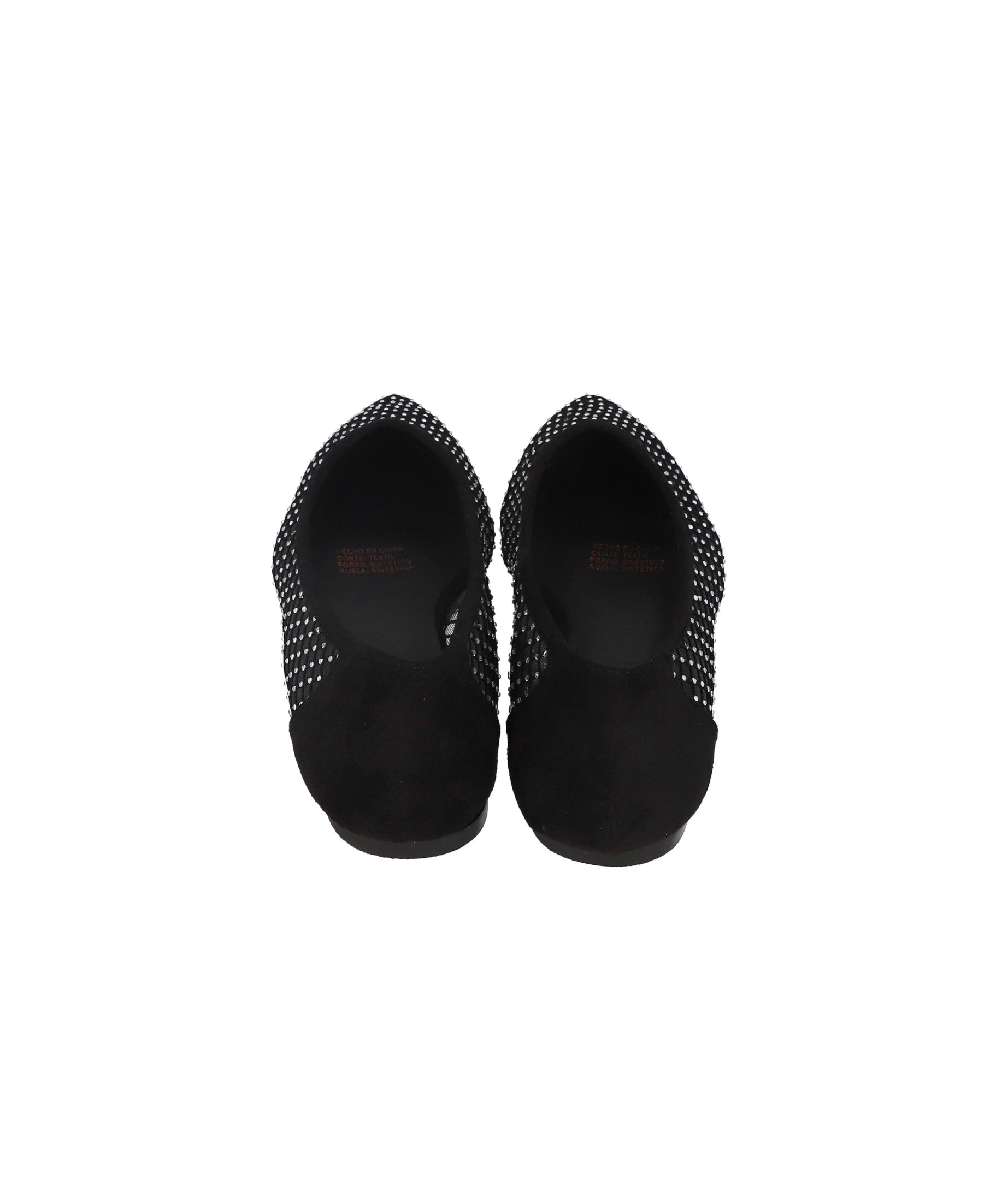 Flat puntal mesh brillos NEGRO