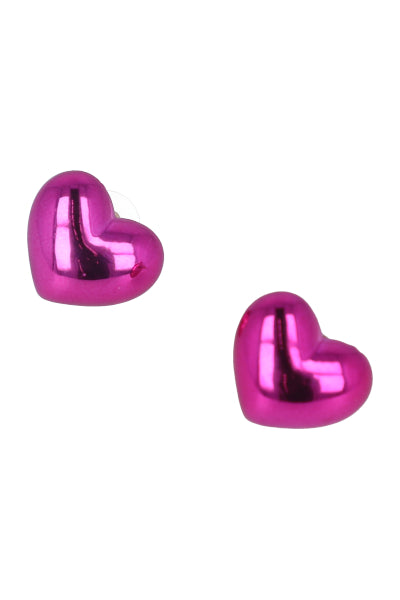 Metallic Heart Studs Fiusha