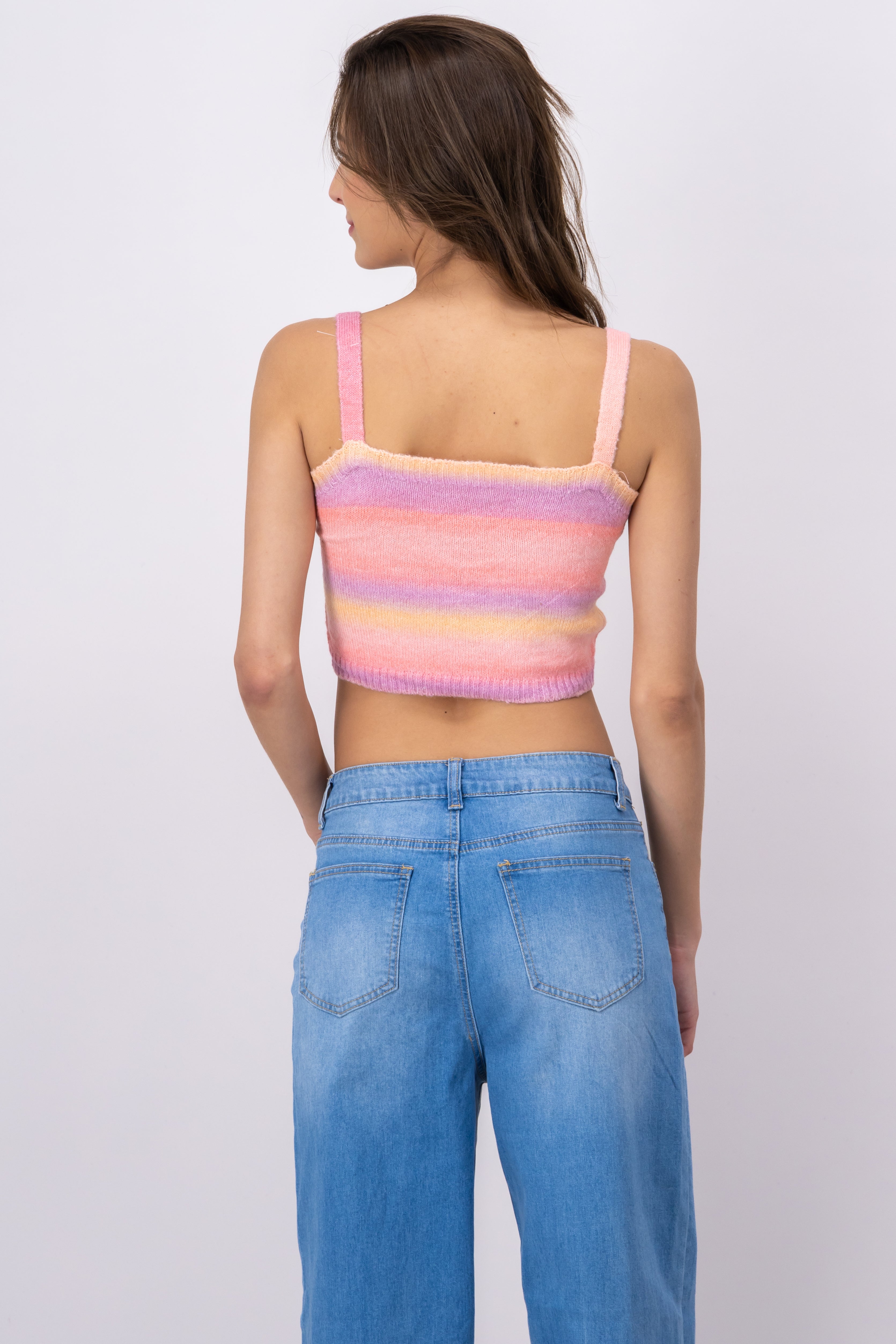 Top soft stripes stripes Rosa Combo