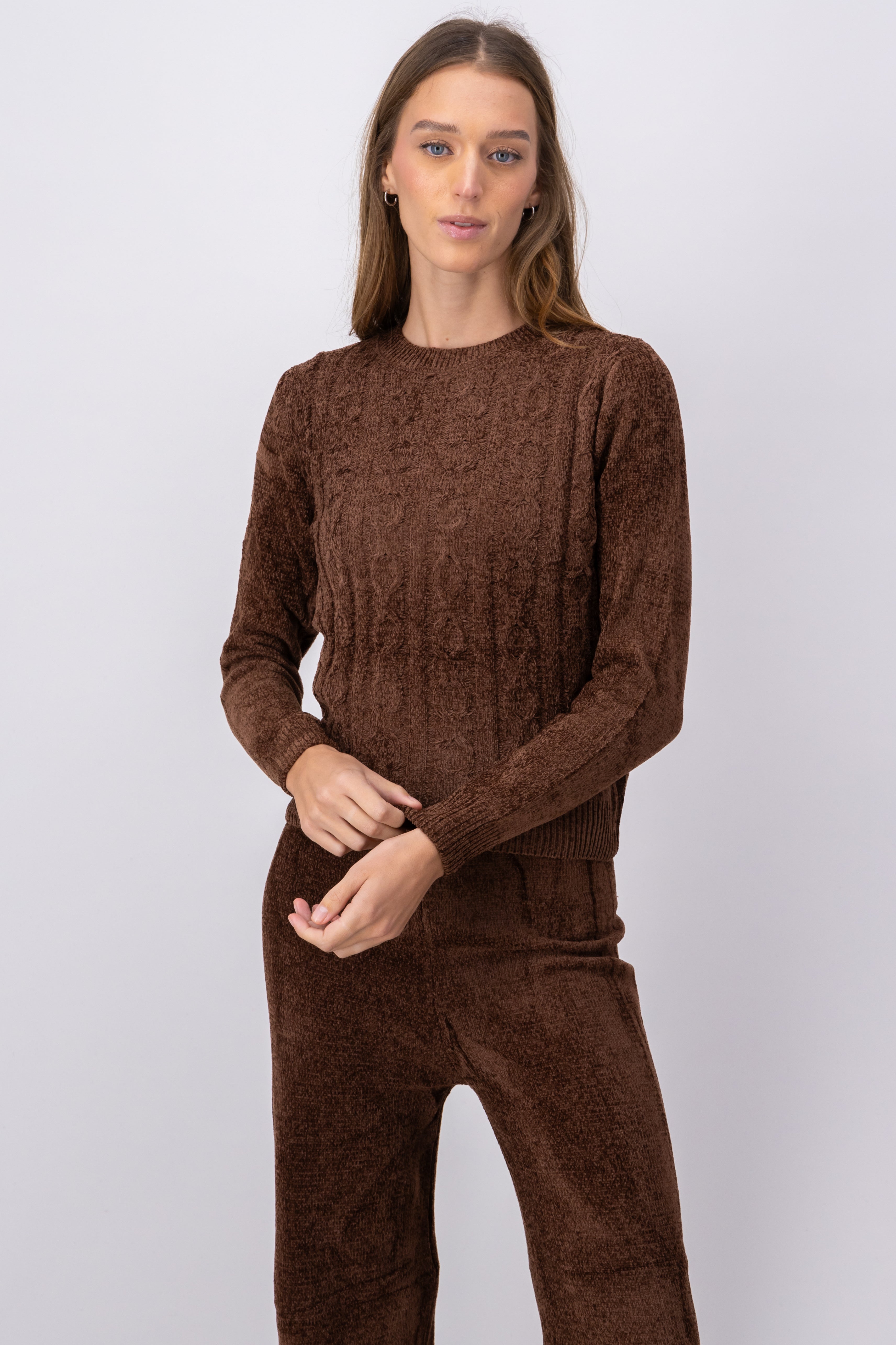 Soft tissue sweater Dark coffee