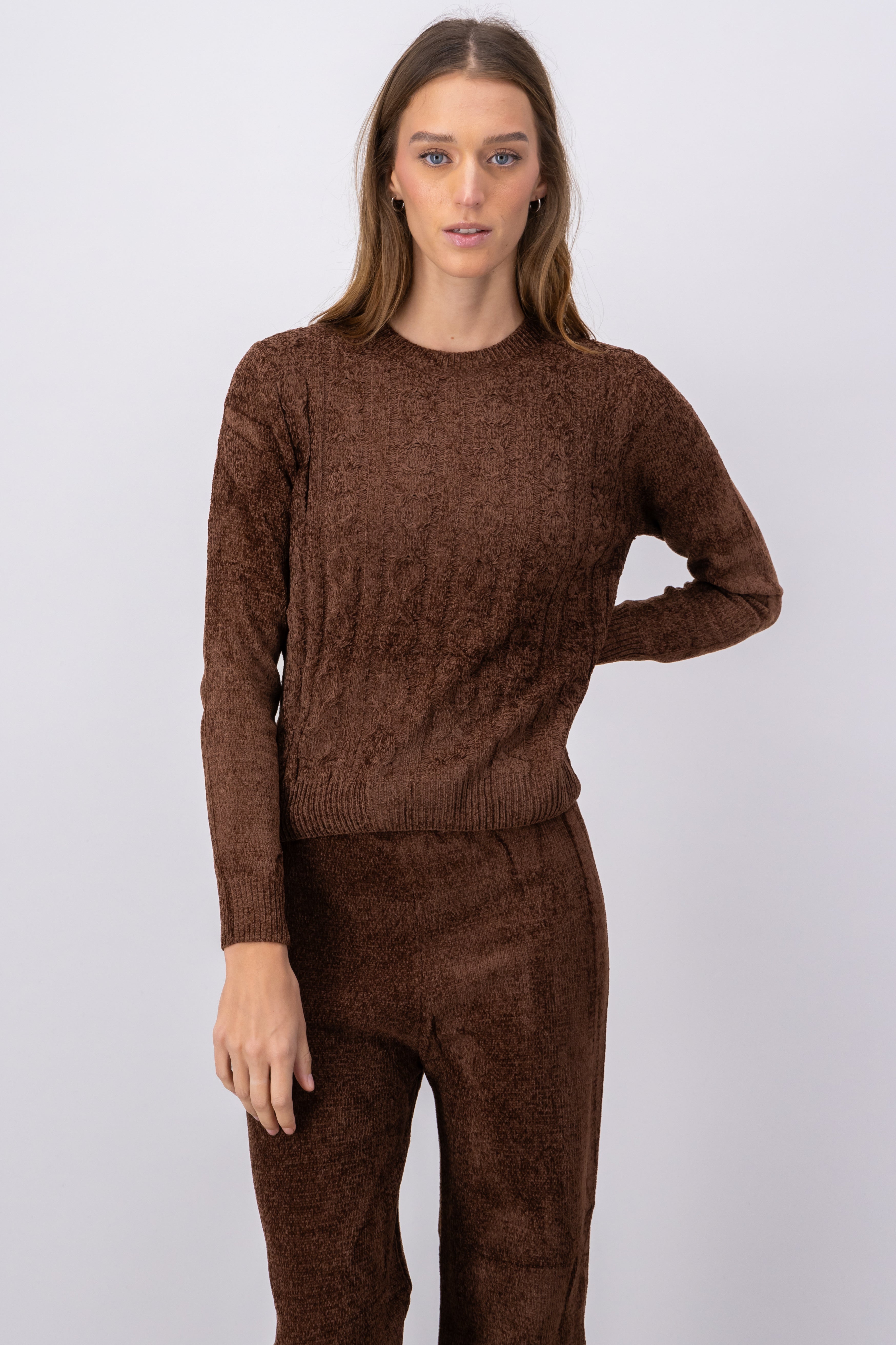 Soft tissue sweater Dark coffee