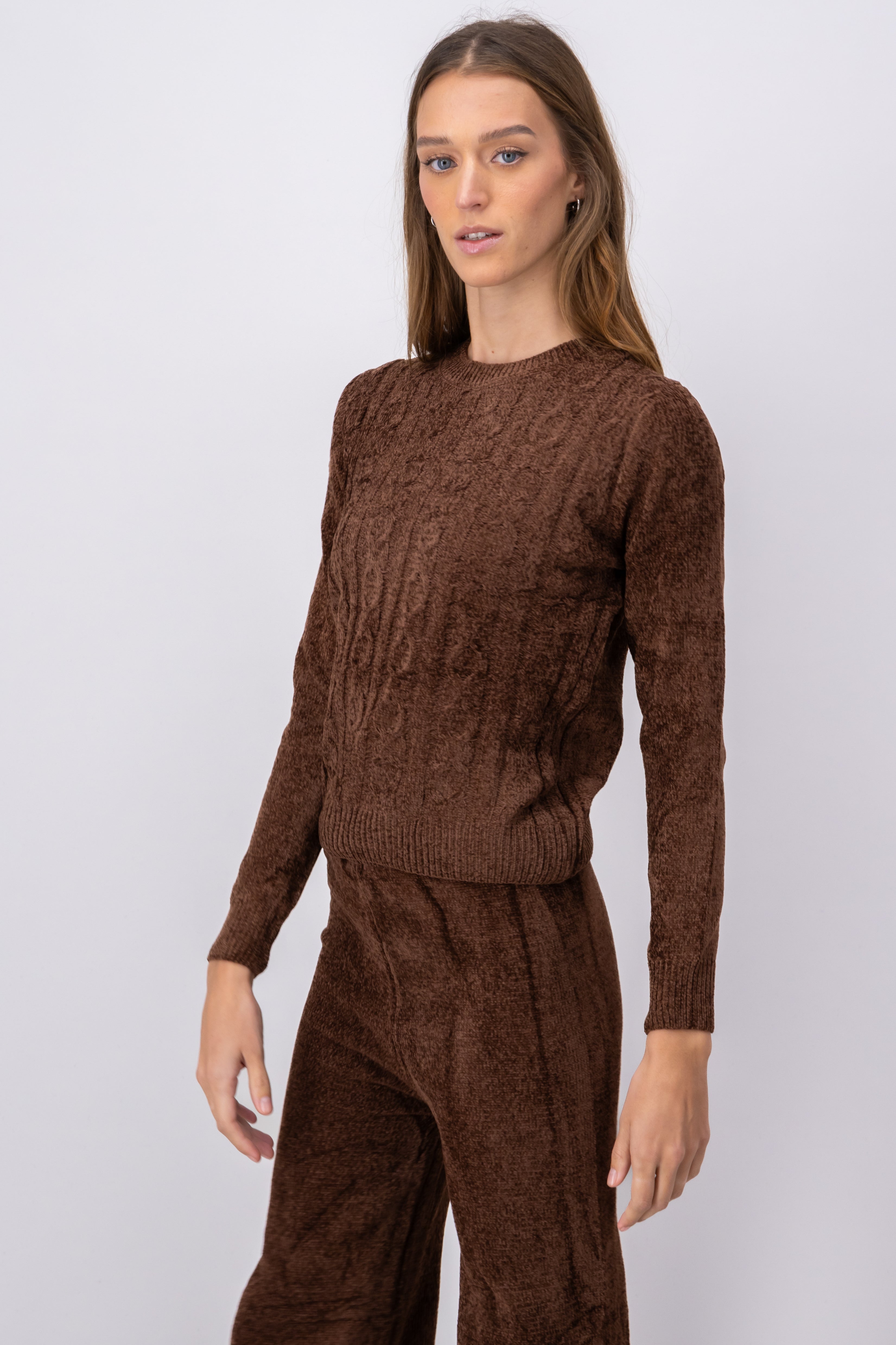 Soft tissue sweater Dark coffee