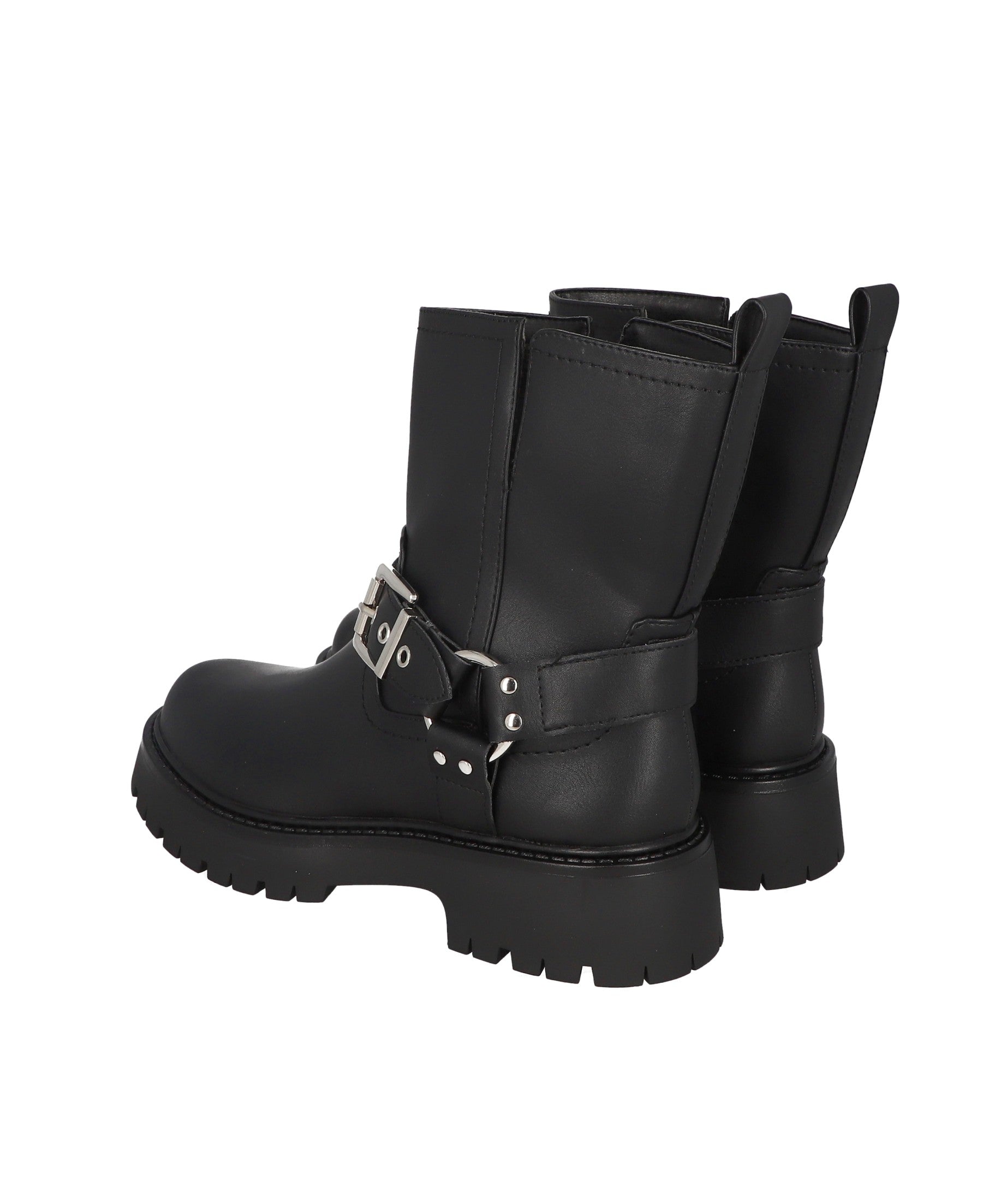 Botas biker hebillas NEGRO