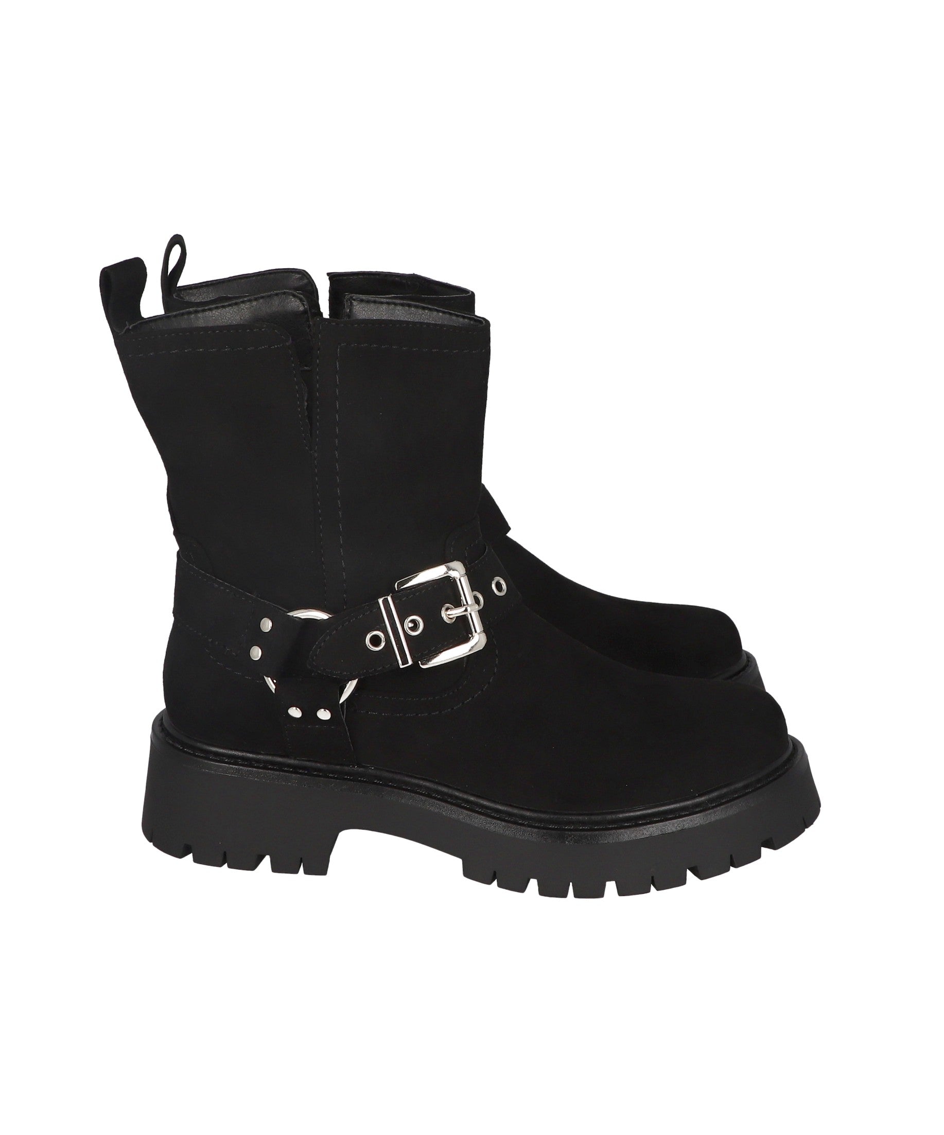 Botas biker hebillas NEGRO COMBO