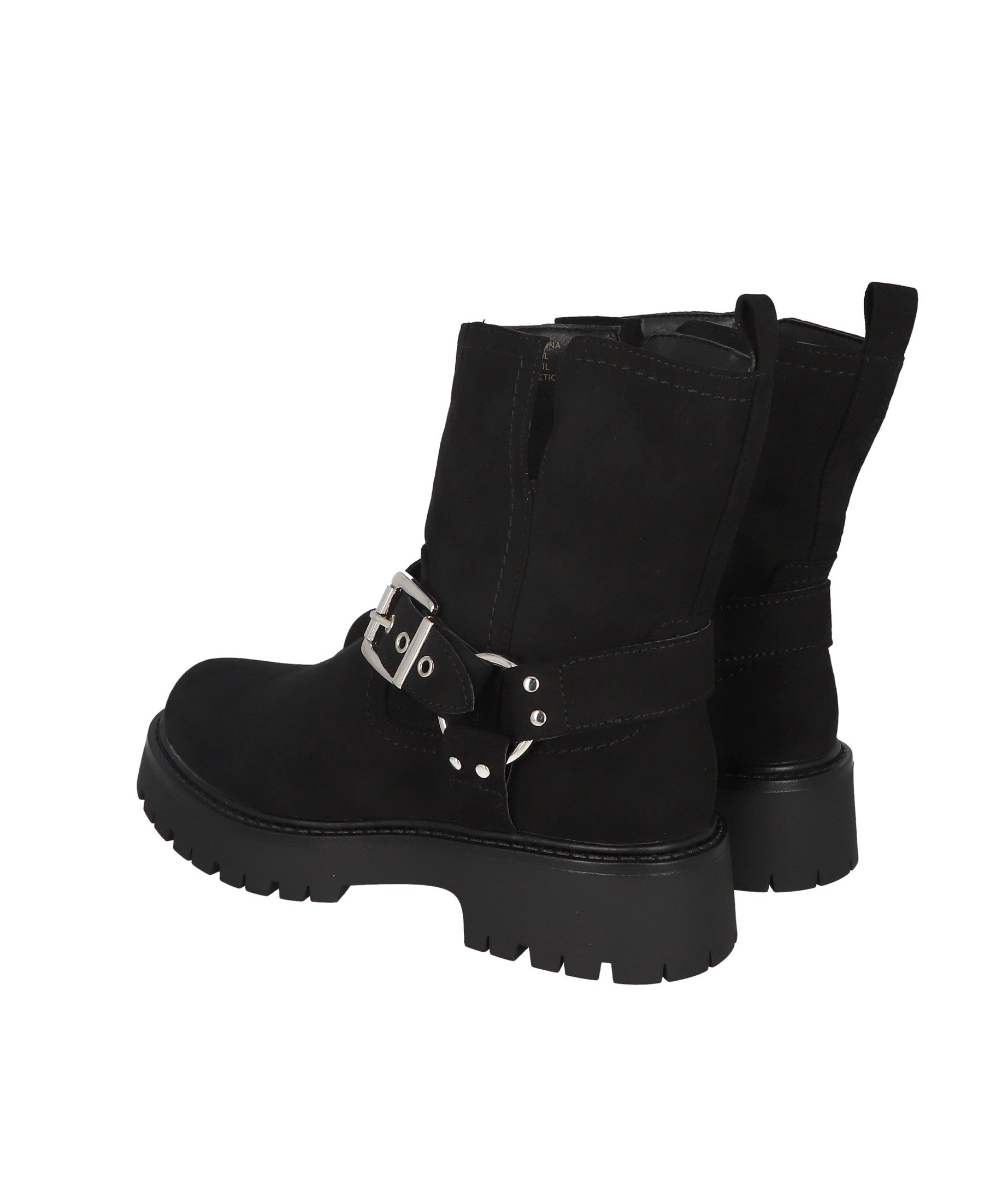 Botas biker hebillas NEGRO COMBO