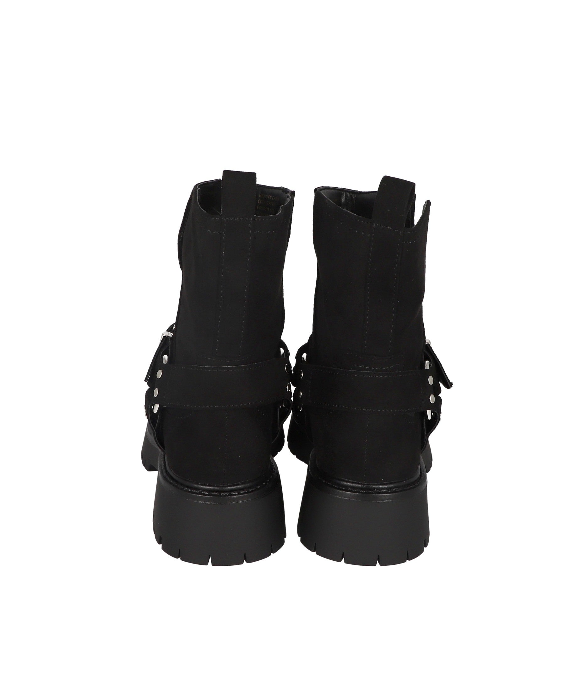 Botas biker hebillas NEGRO COMBO