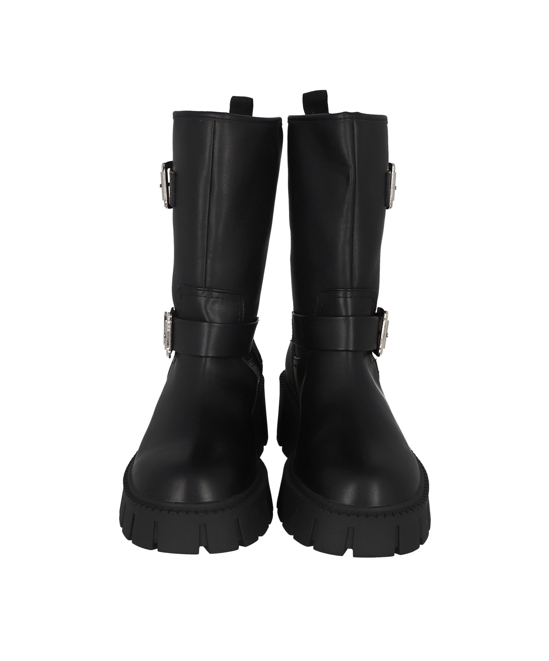 Botas biker hebilla doble NEGRO