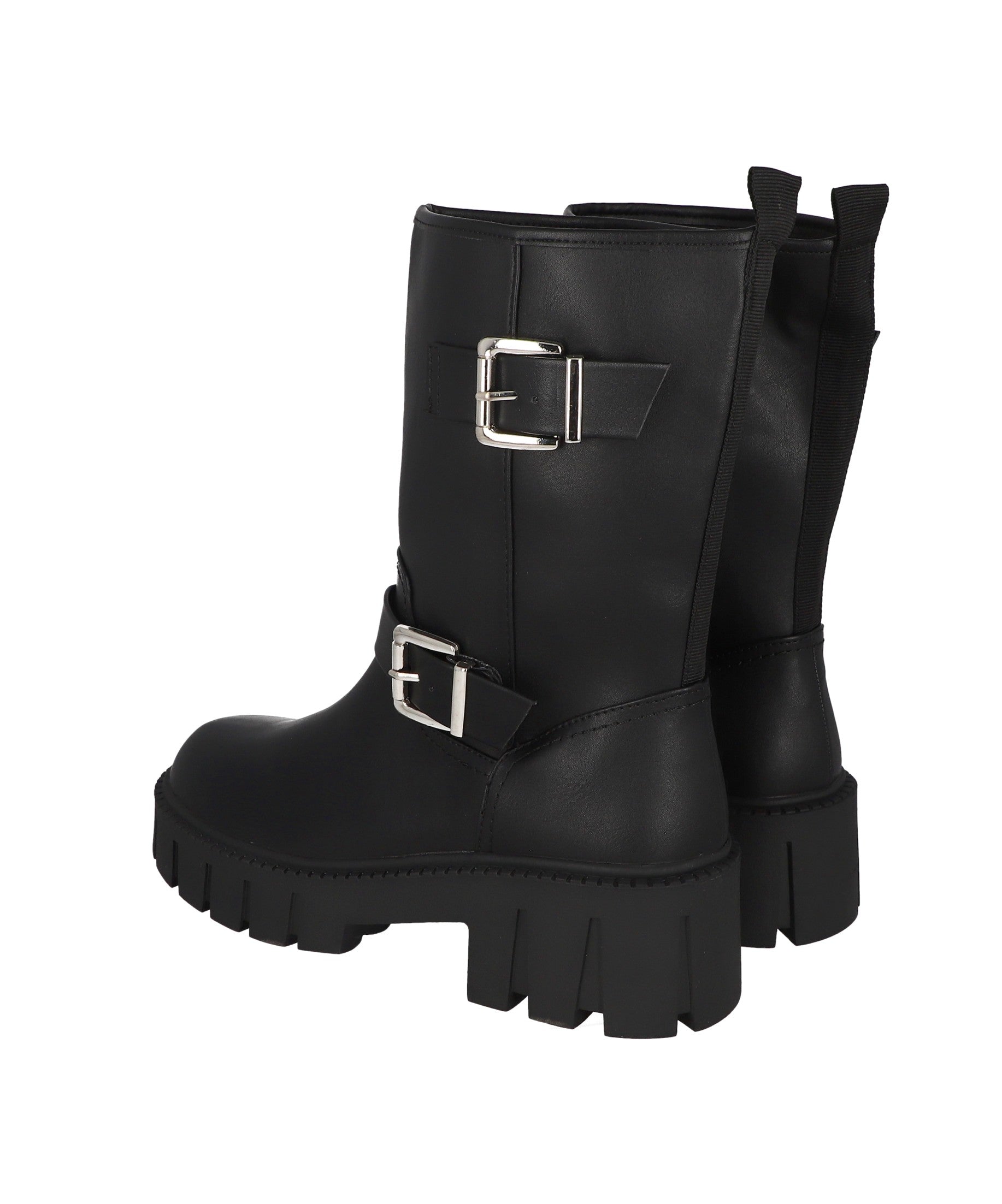 Botas biker hebilla doble NEGRO