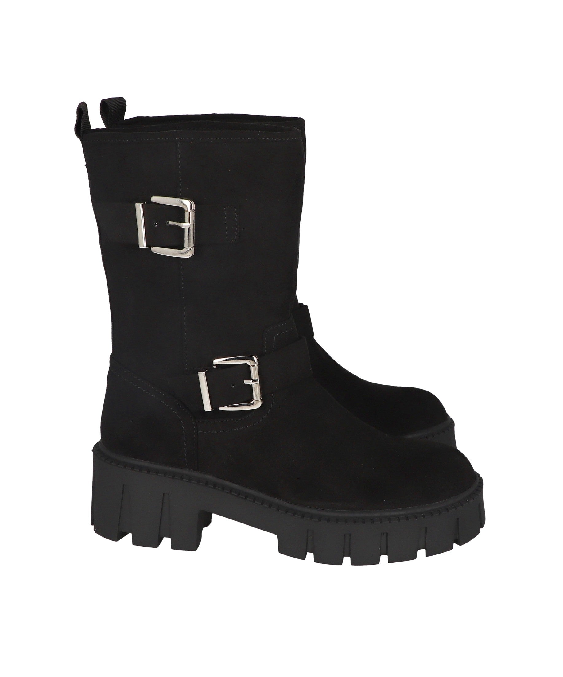 Botas biker hebilla doble NEGRO COMBO