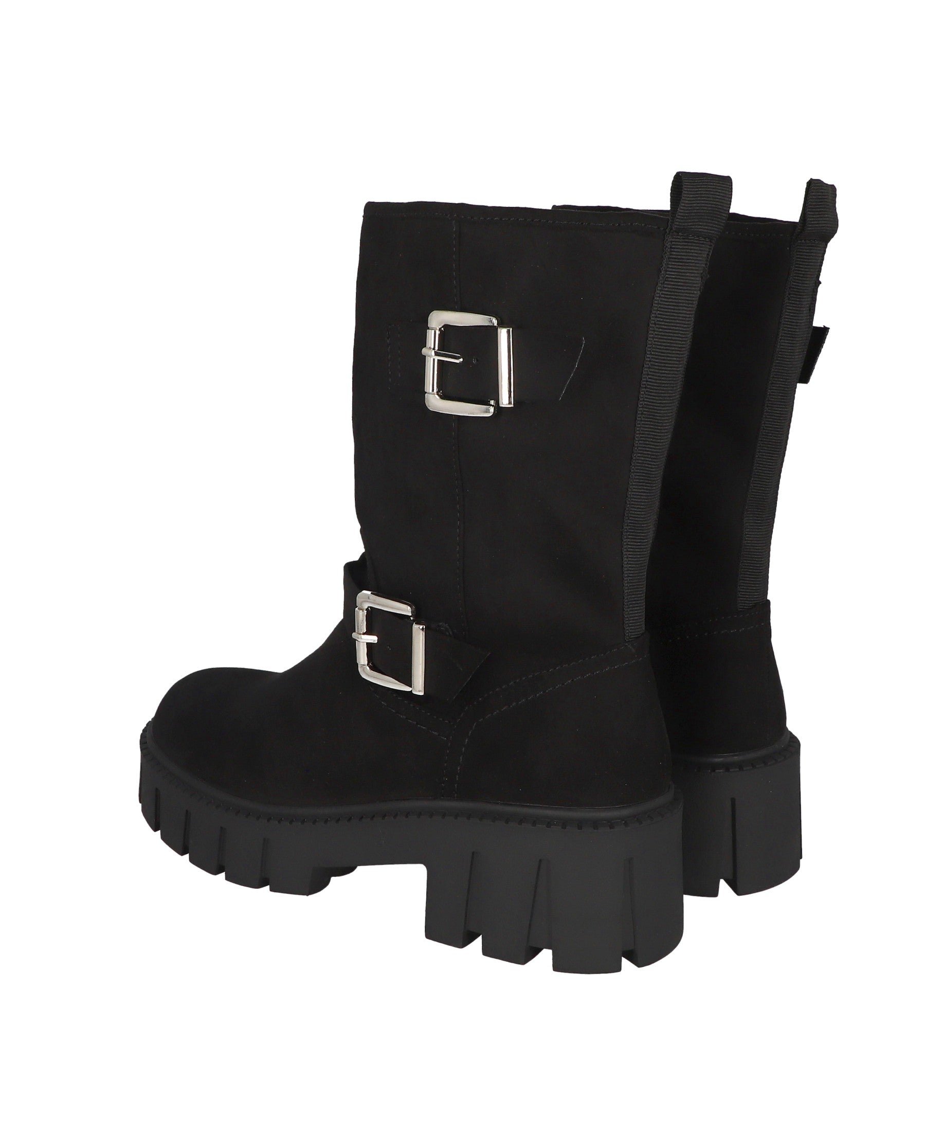 Botas biker hebilla doble NEGRO COMBO