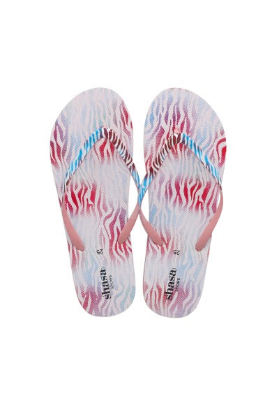 Flip Flop Estampado Llamas ROSA COMBO