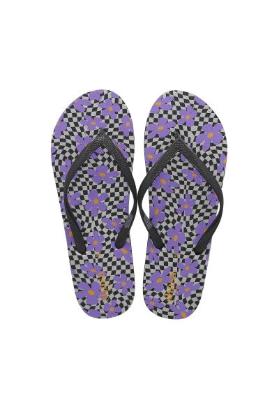 Flip Flops Flores Cuadros PURPLE