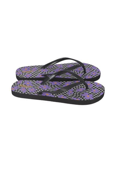 Flip Flops Flores Cuadros PURPLE