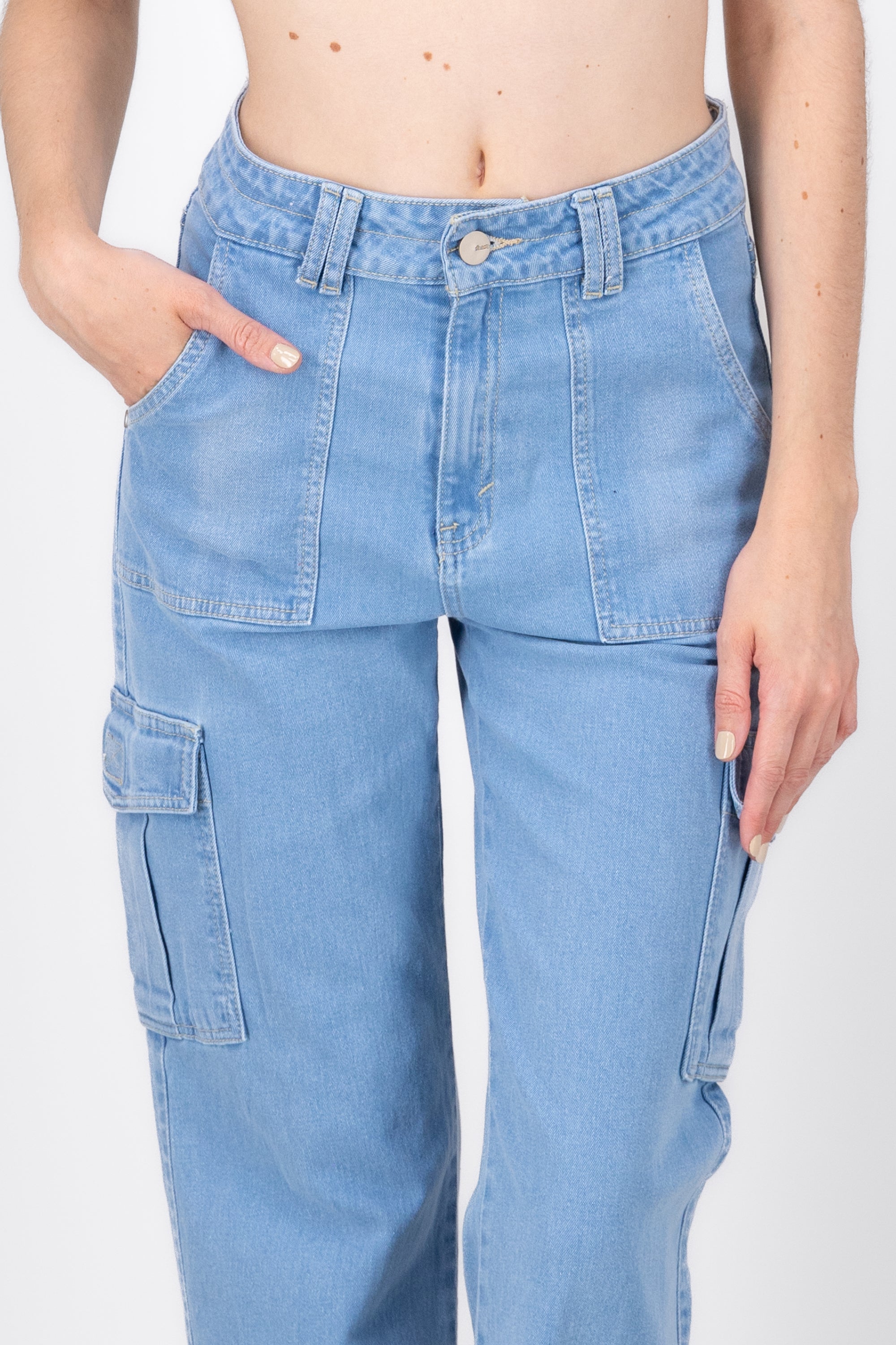 Jeans Lateral Pocket Pockets Light Wash