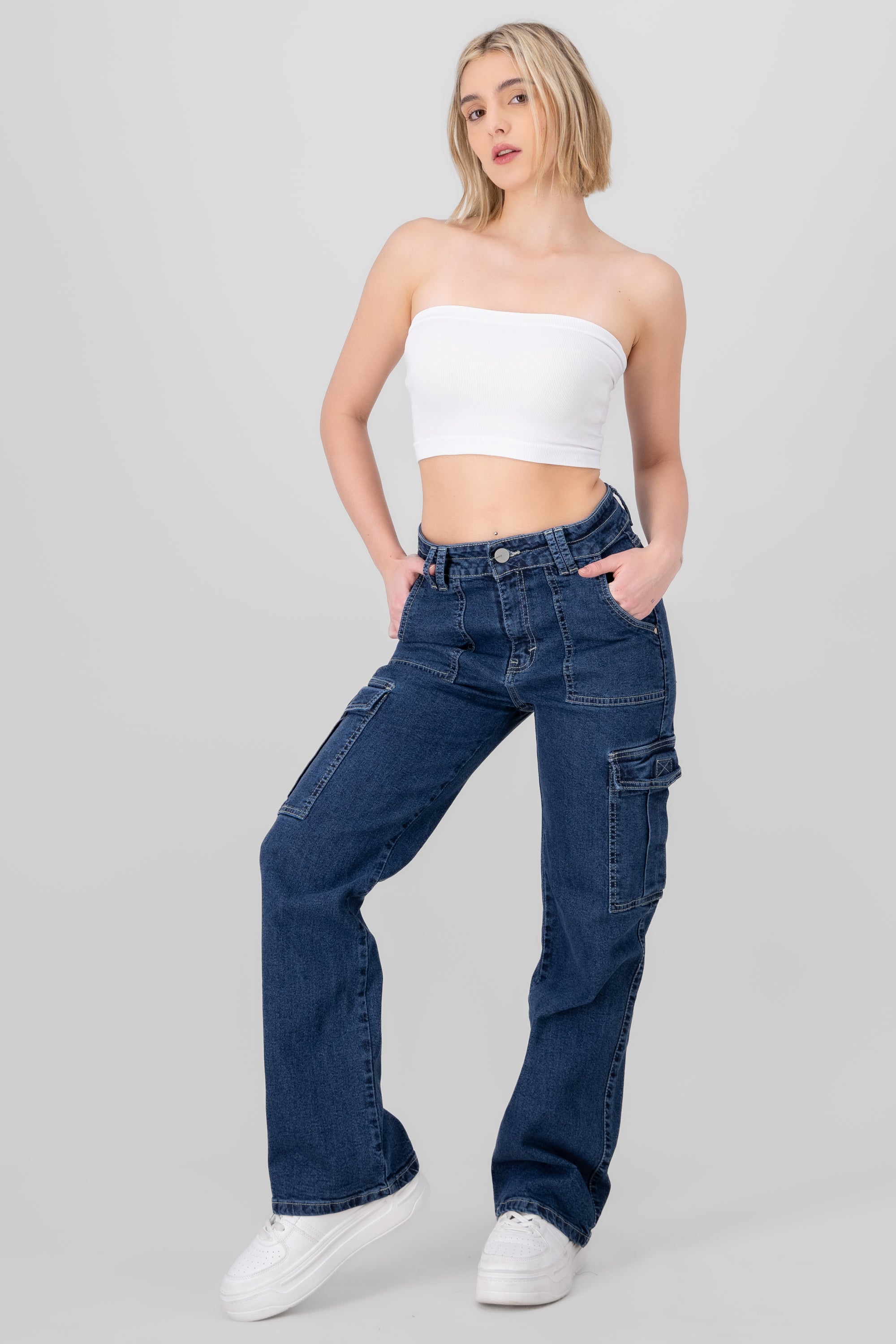 Jeans Lateral Pocket Pockets Dark Wash