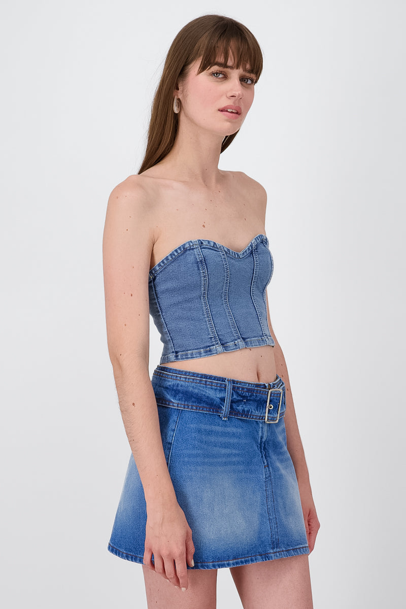 Top Corset Denim ACID MEDIO