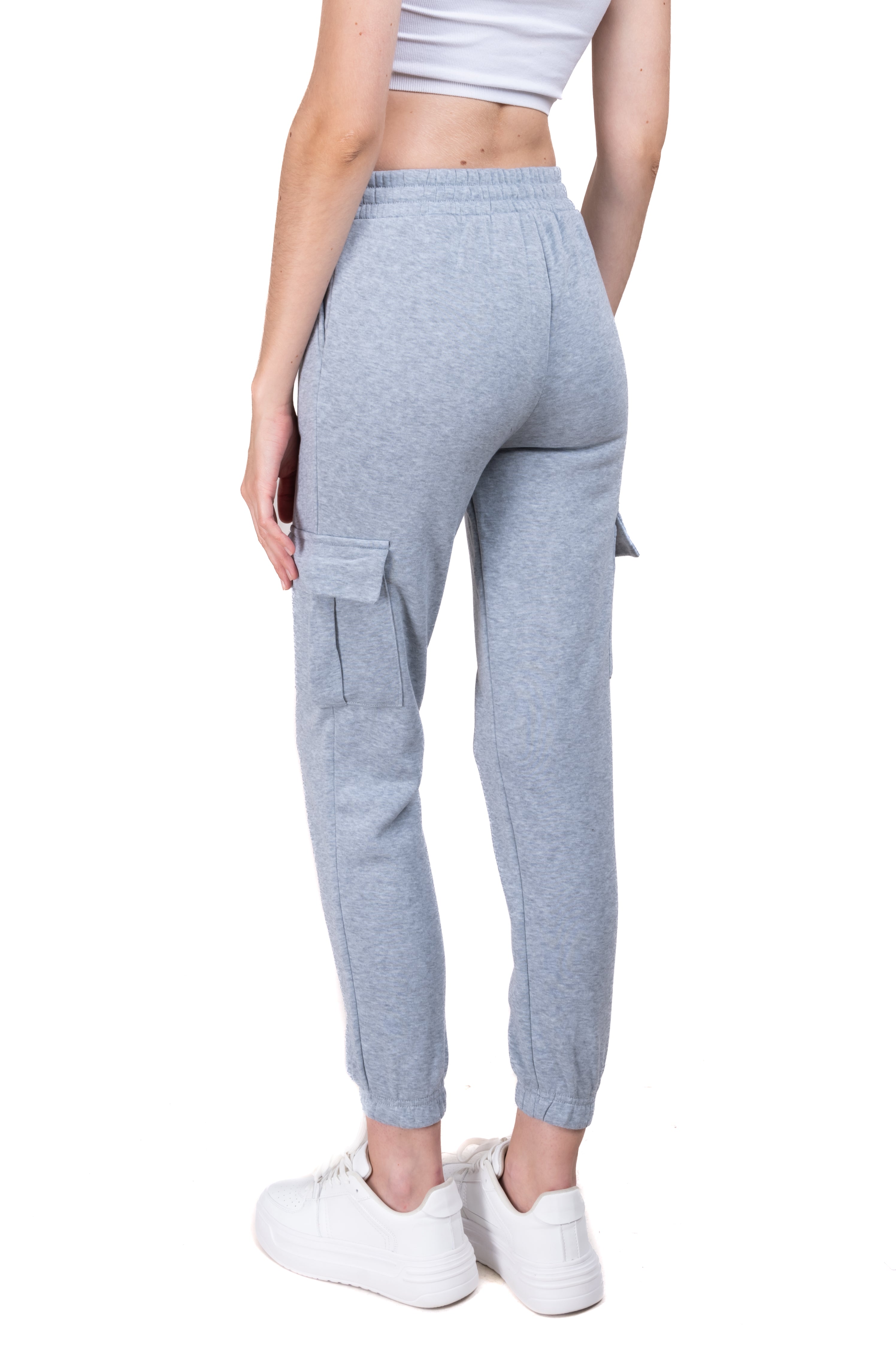 Jogger elastic flap bags Jaspe Gray