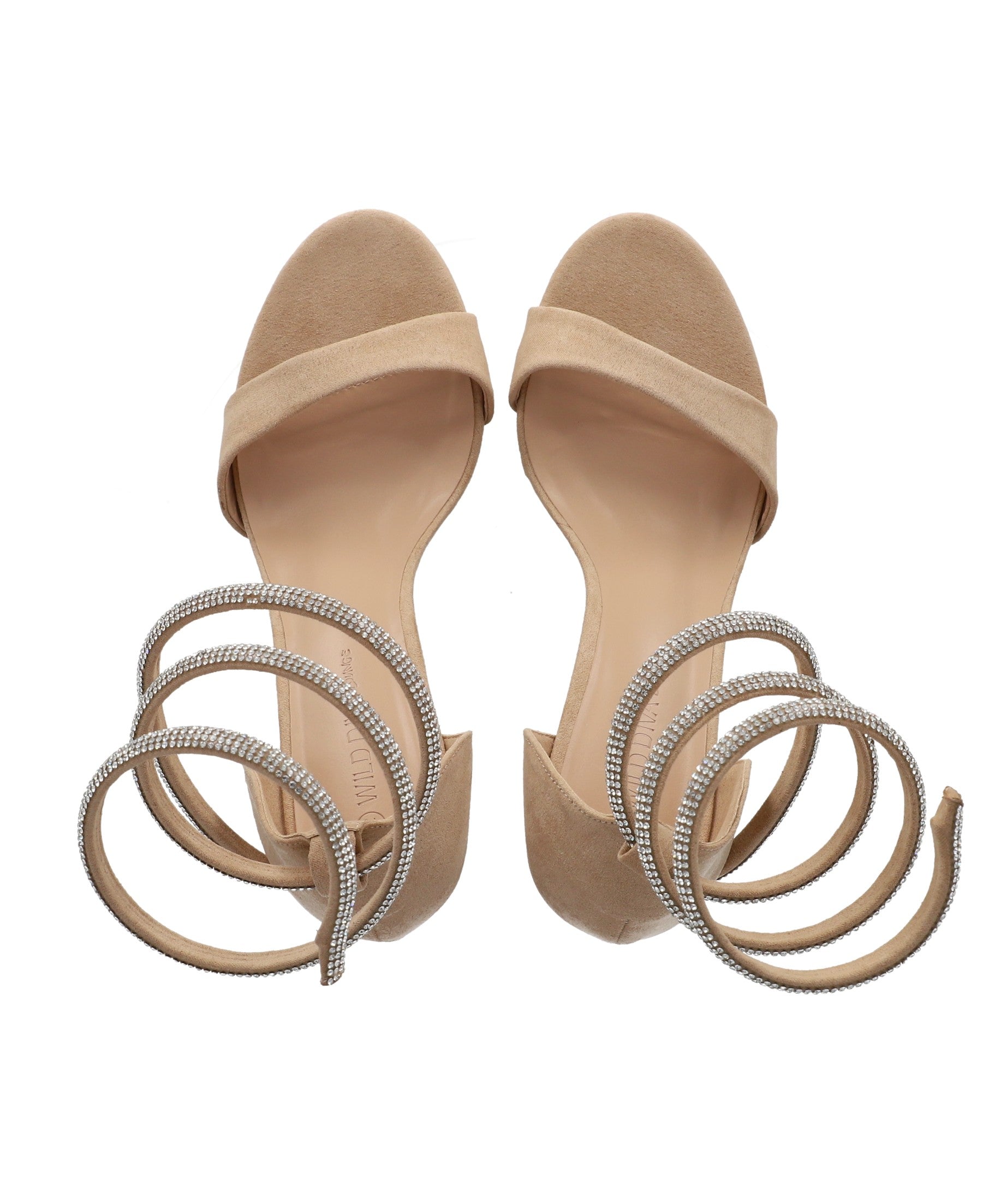 Tacón Suede Cinta Espiral NUDE