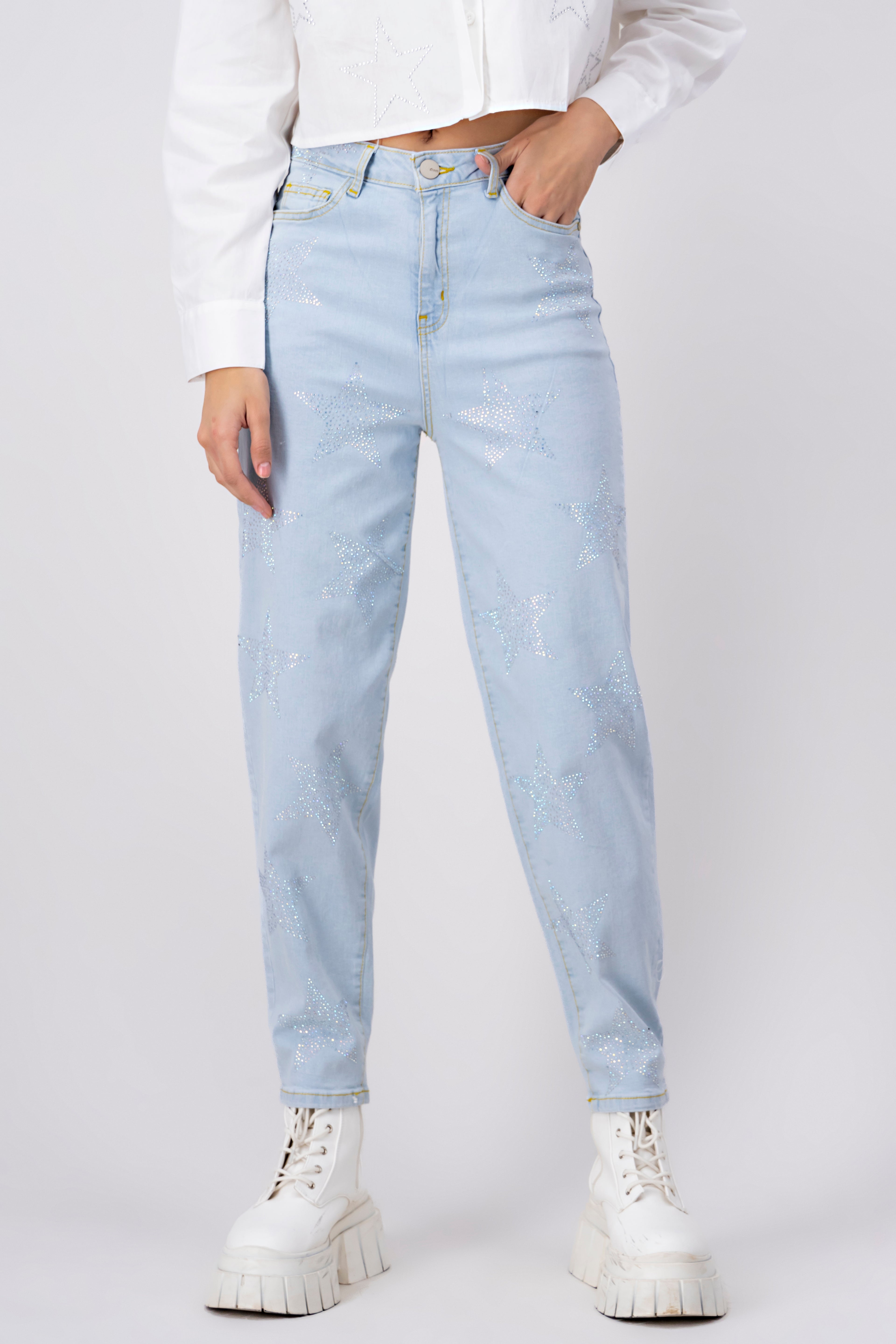 Mom Jeans Stars Glites Super bleached