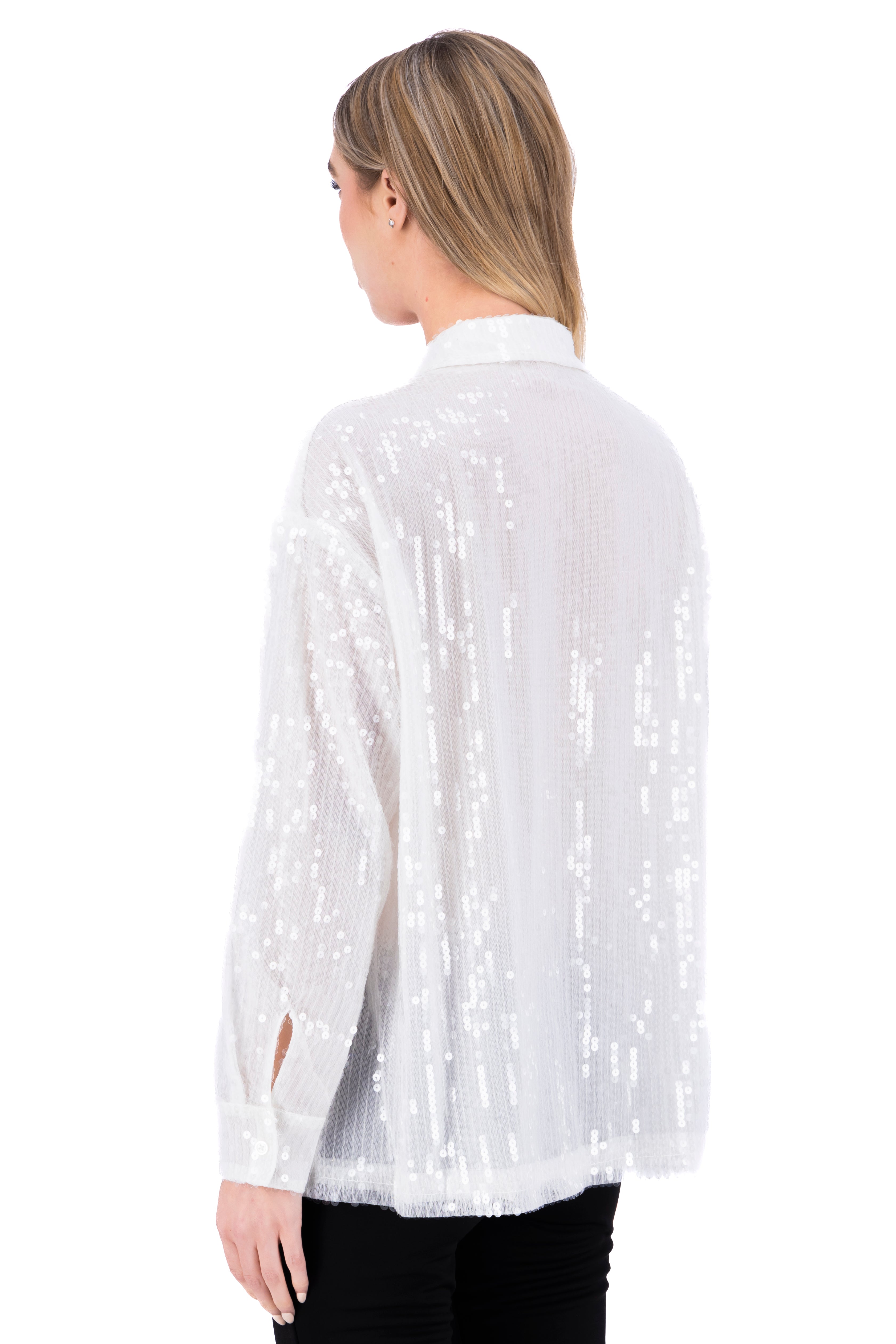 Sequin shirt WHITE