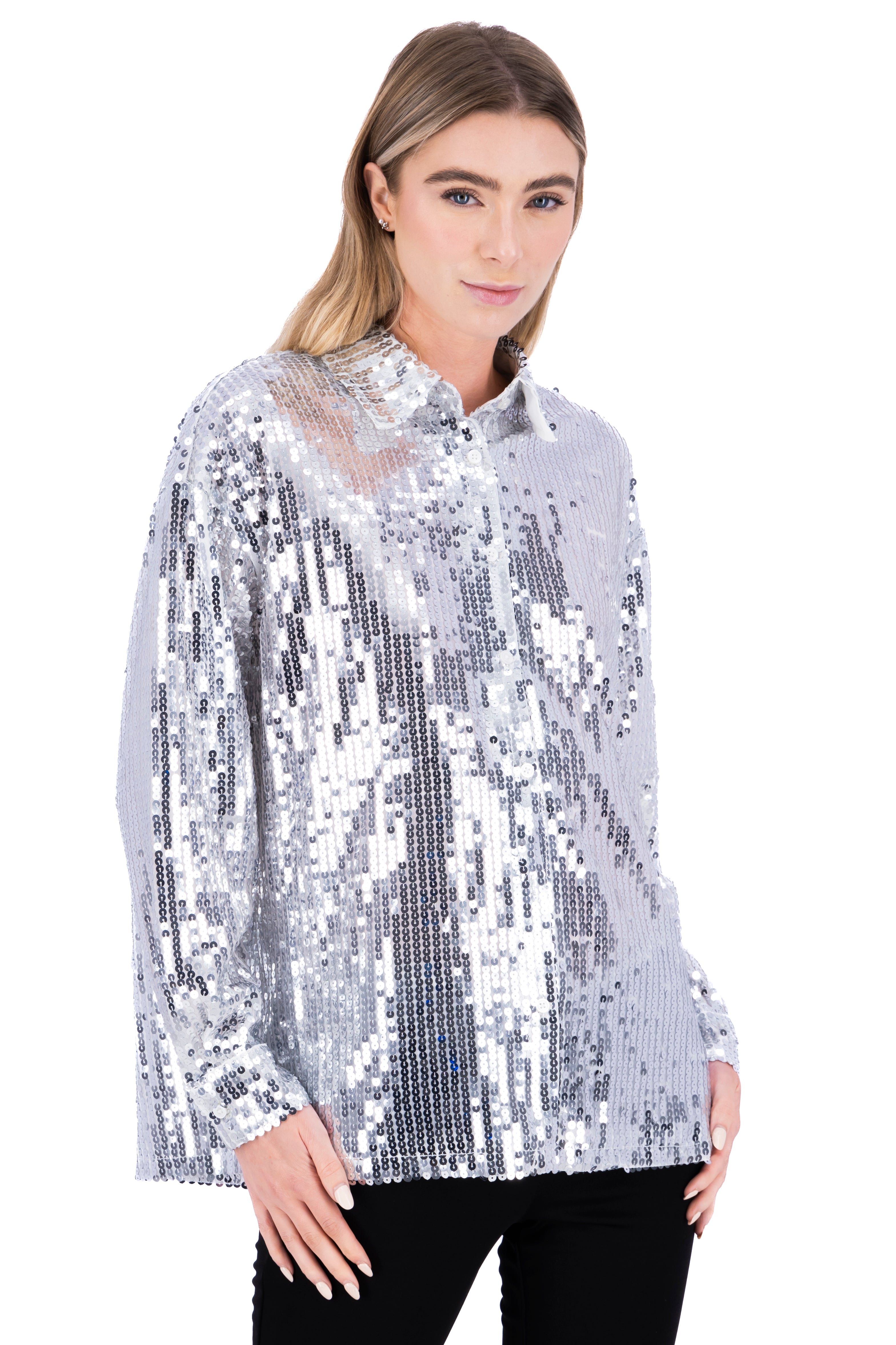 Sequin shirt SILVER