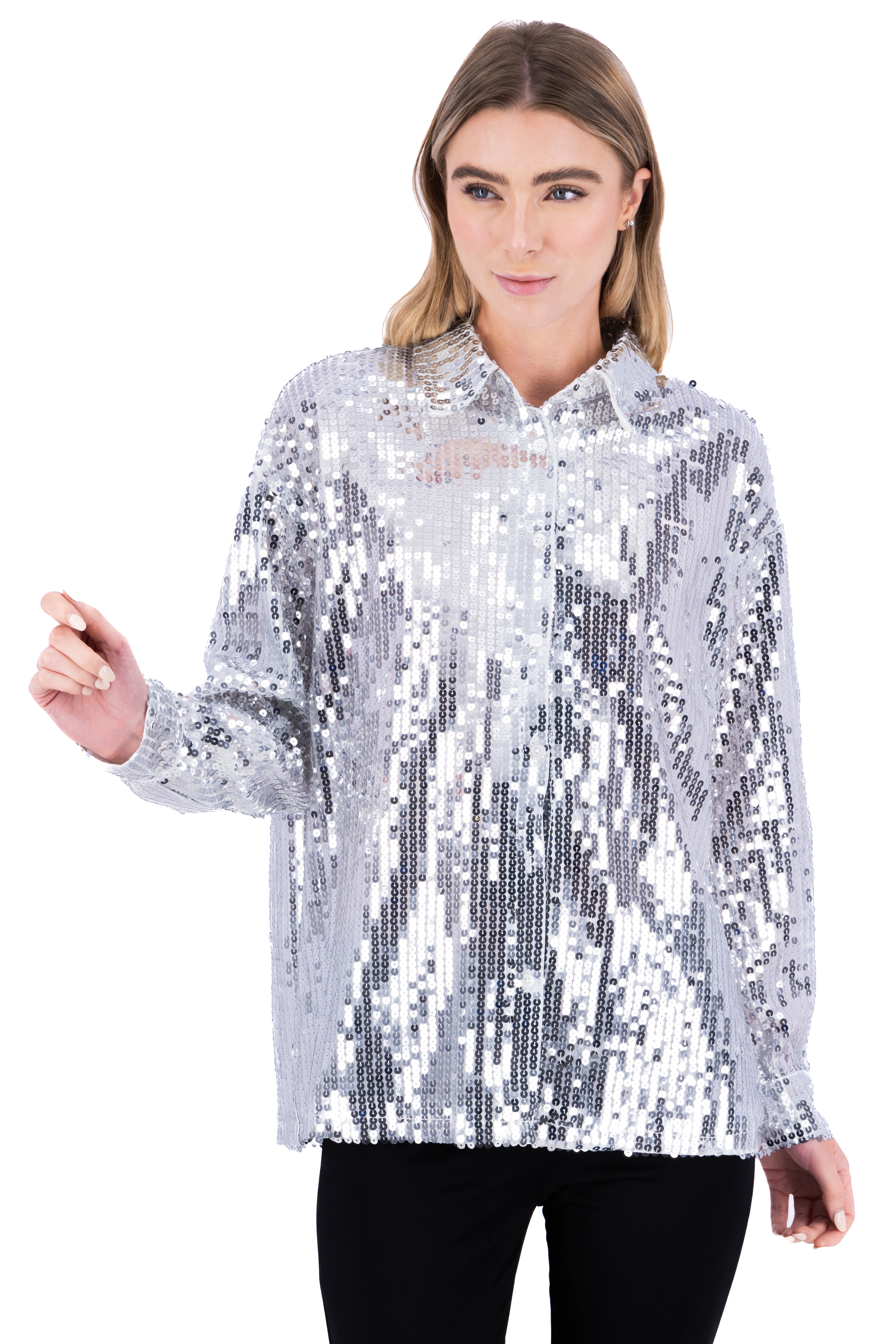 Sequin shirt SILVER