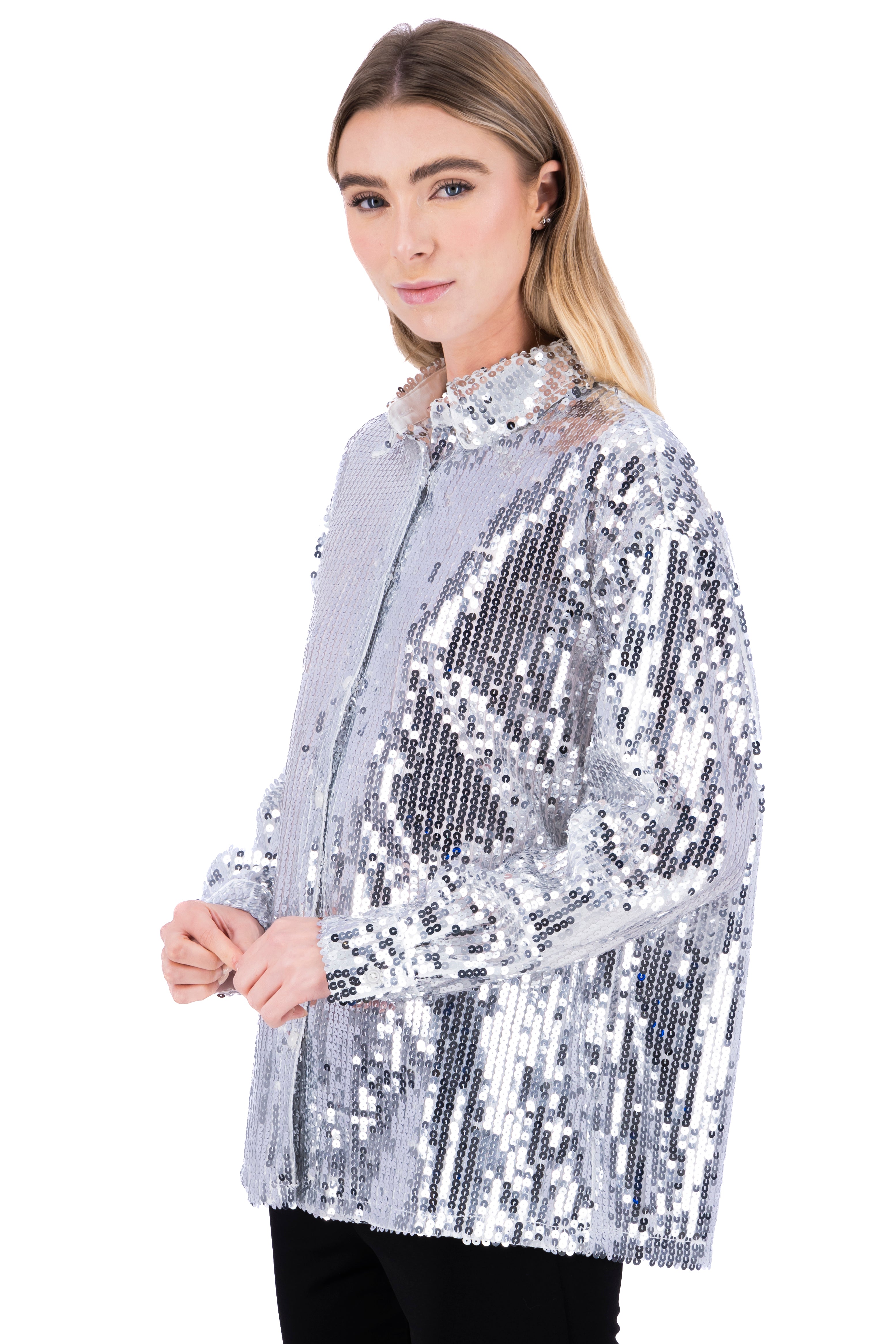 Sequin shirt SILVER