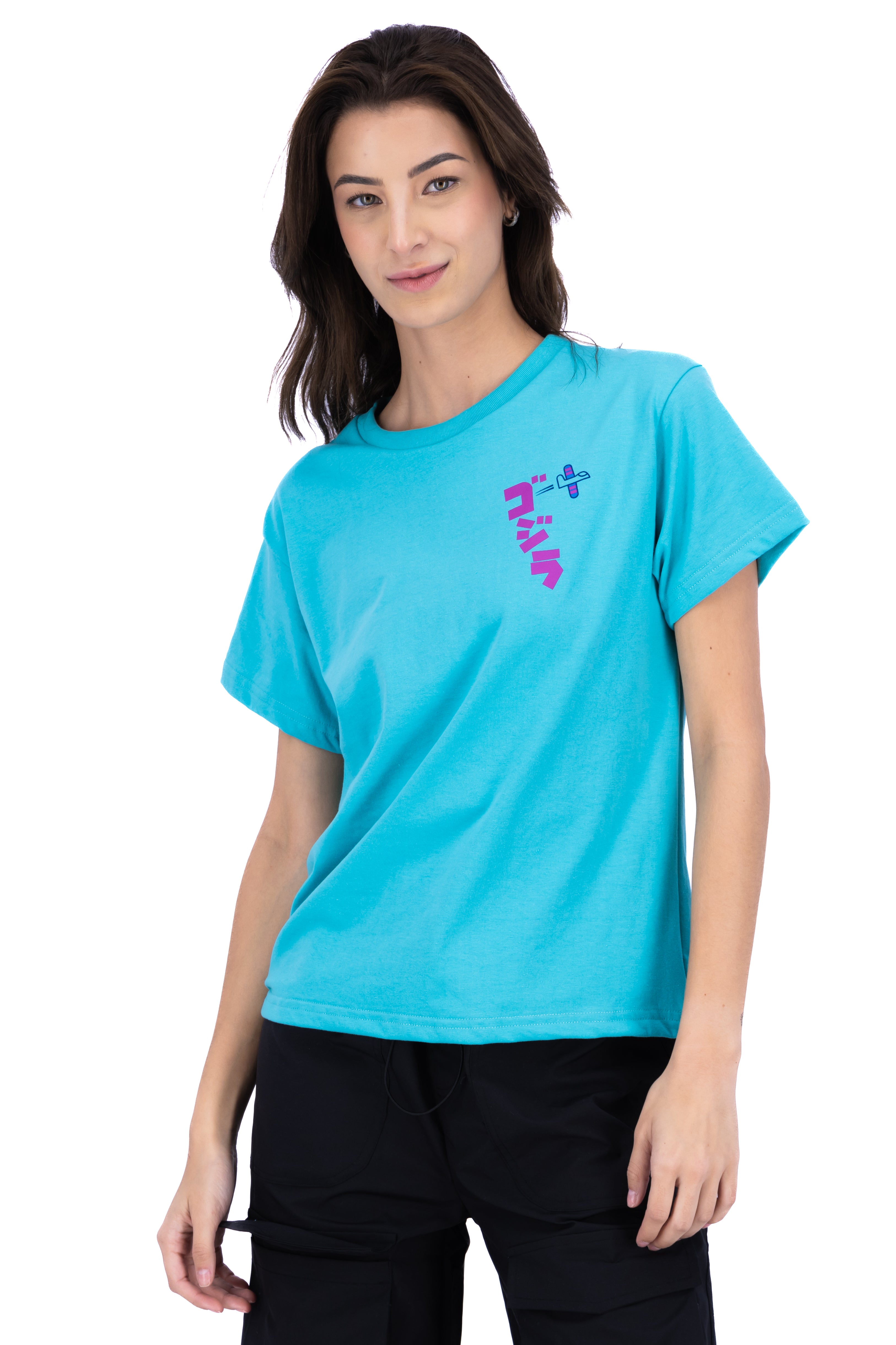 Playera oversize dinosaurio AZUL