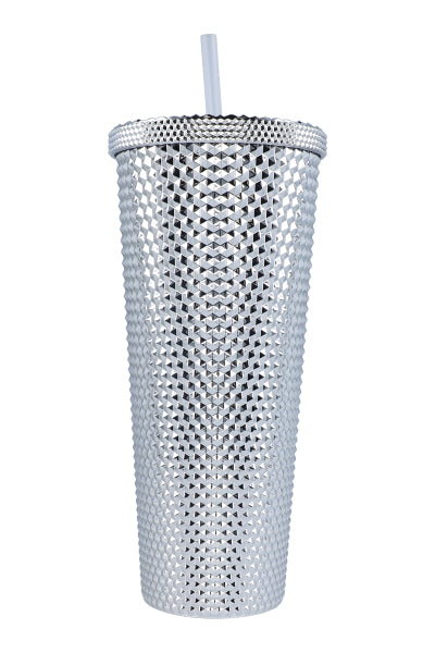 Vaso Diamante Metal 710 Ml PLATA