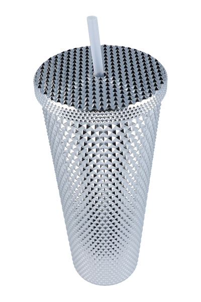 Vaso Diamante Metal 710 Ml PLATA