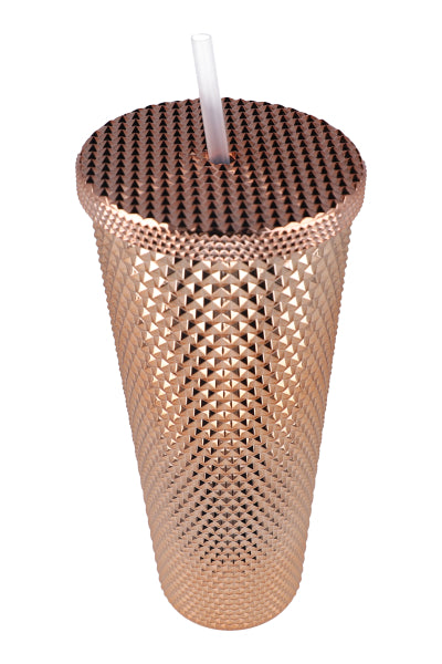 Vaso Diamante Metal 710 Ml ORO ROSA