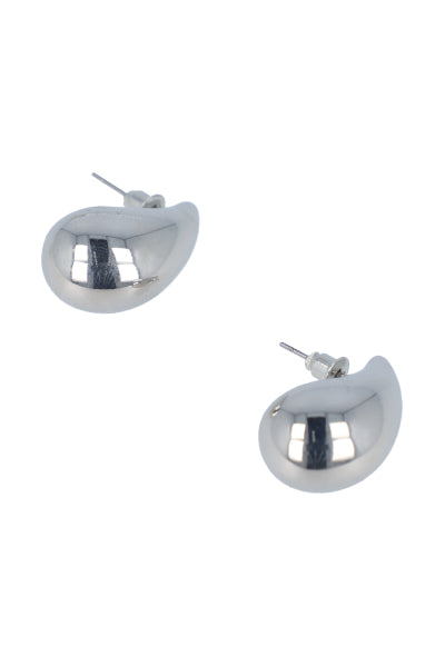 Matte metallic earrings SILVER