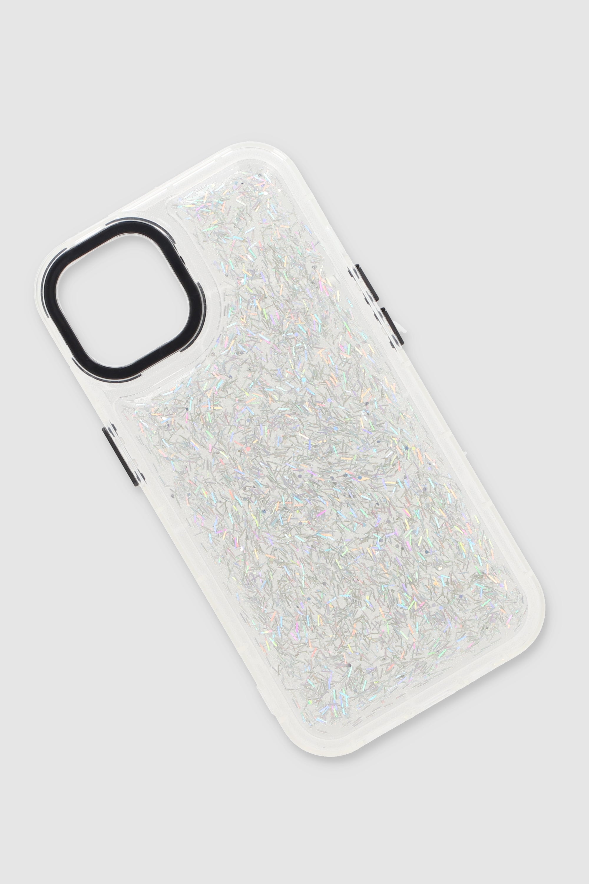 Funda celular brillos i14 PLATA