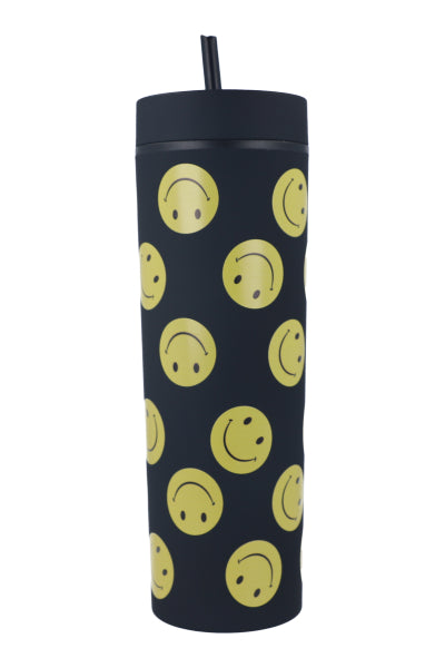 Vaso happy faces 500 ml NEGRO