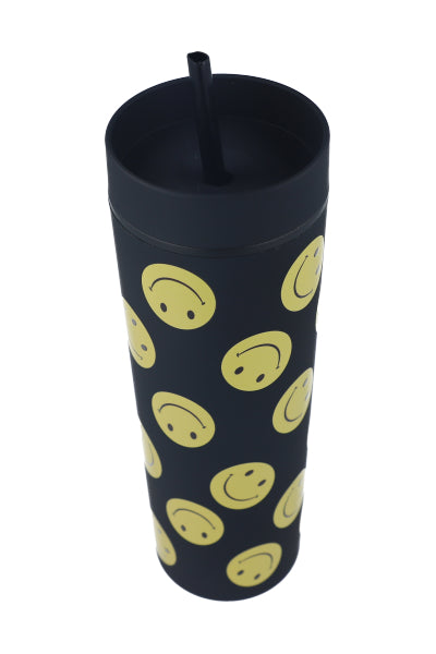 Vaso happy faces 500 ml NEGRO