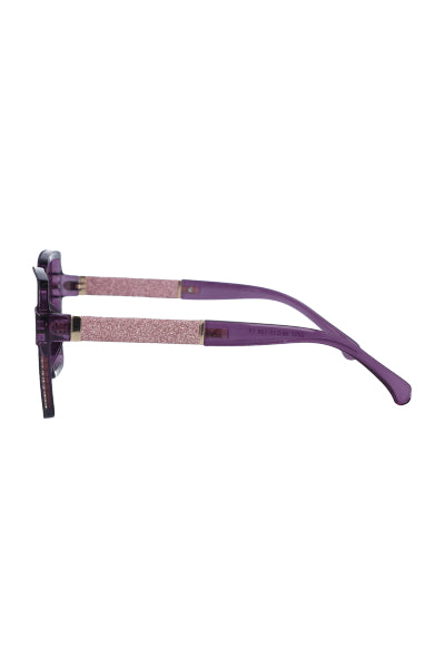 Lentes Cuadro Brazo Glitter MORADO